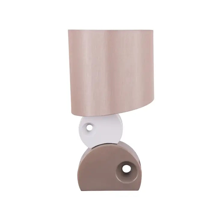 Organic curves and texture on ceramic table lamp