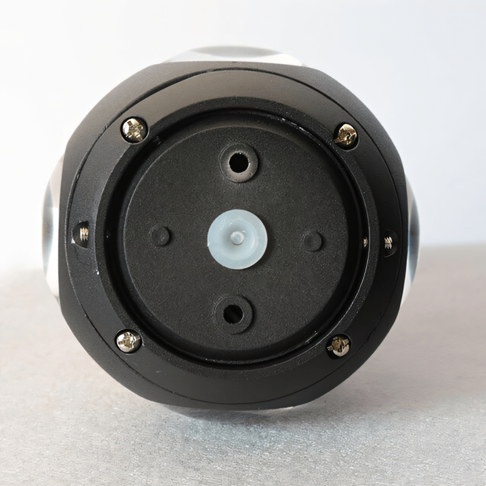 Suspenseful flickers in a spherical facade light