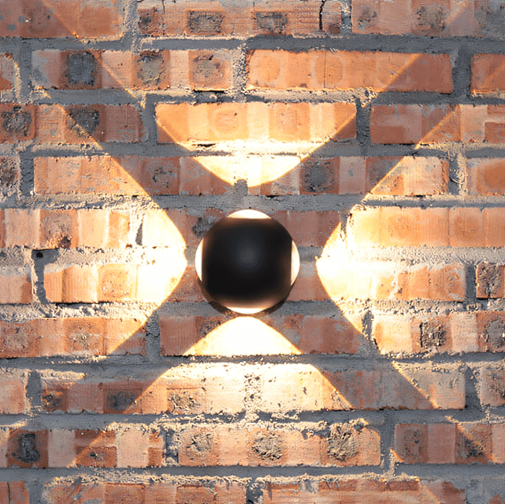 Sleek spherical wall sconce predicting untrodden paths