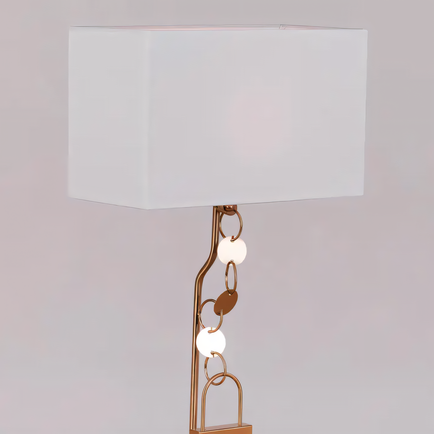 Soft beige fabric shade for warm illumination