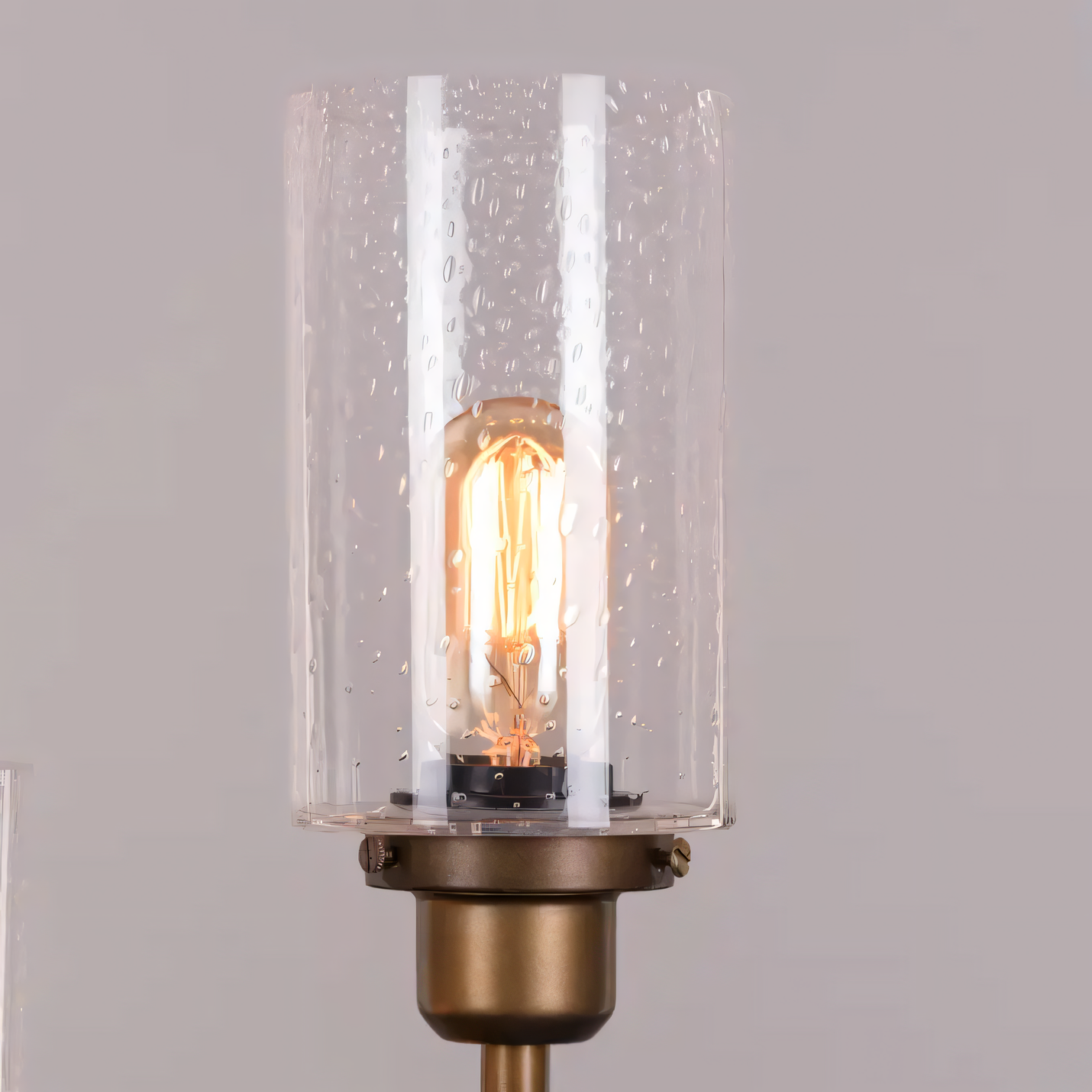 Old World Charm Flecked Glass and Bronze Lamp