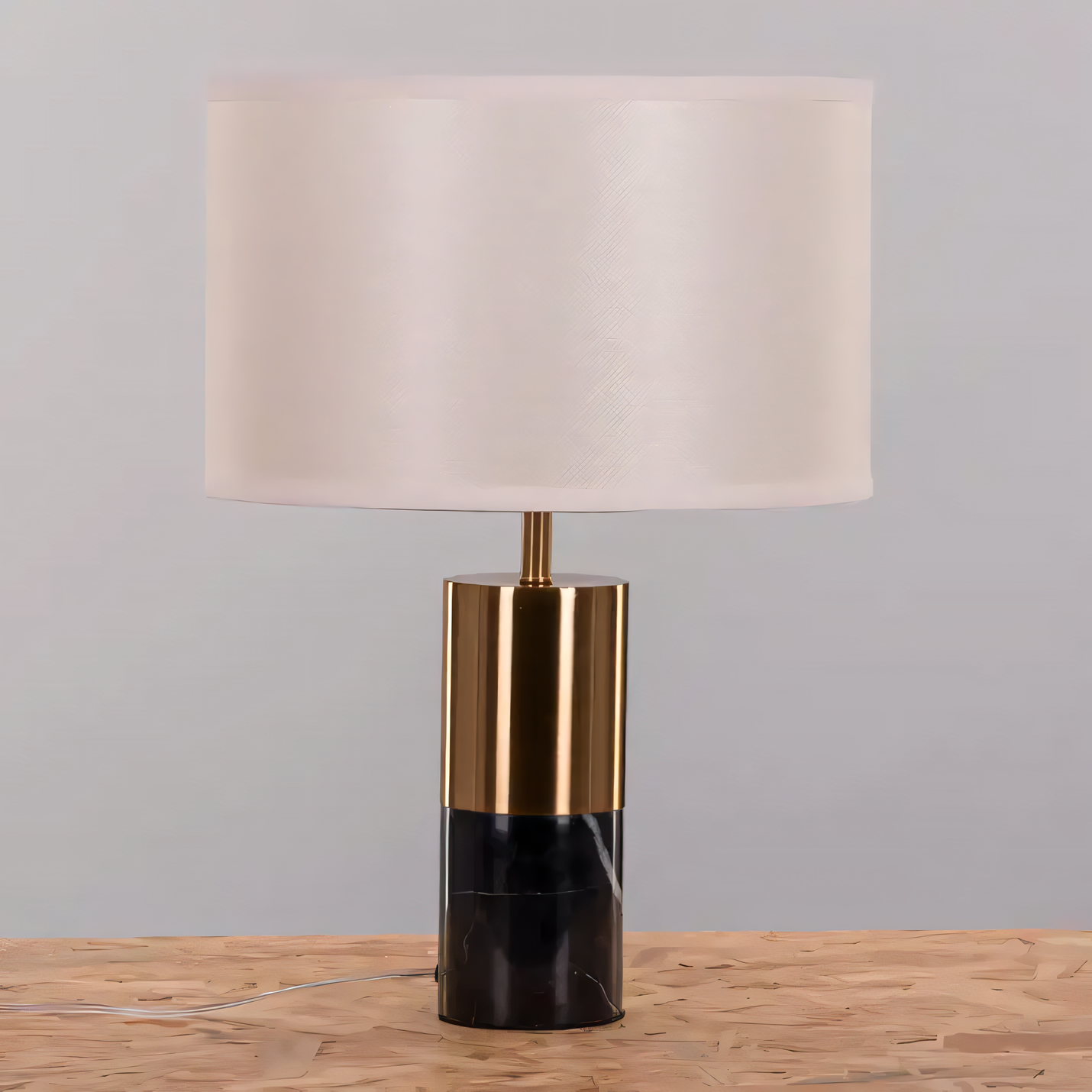 Dramatic black marble lamp for living room