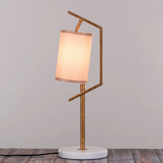 Effortless (Antique Gold, White) Marble Table Lamp