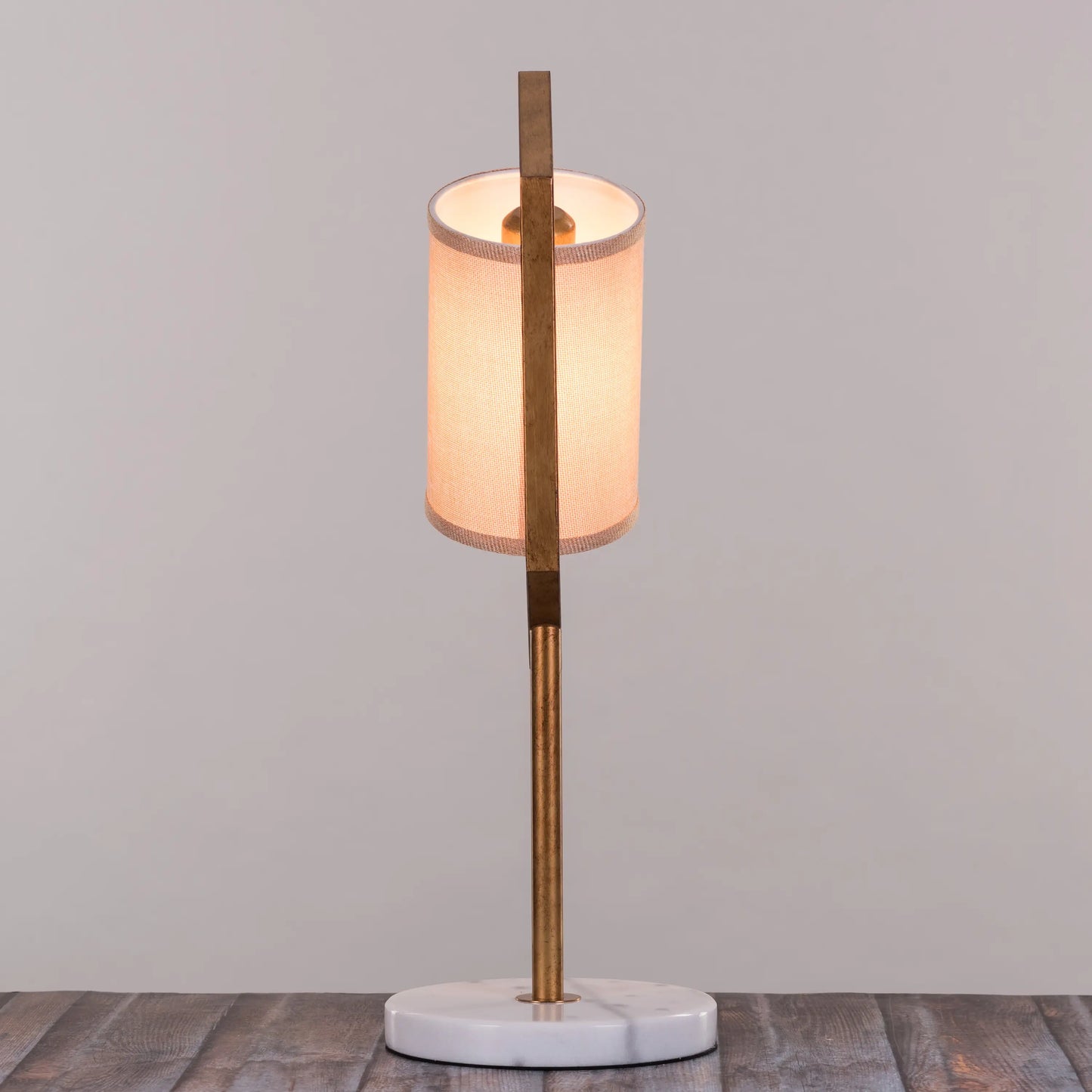 Effortless (Antique Gold, White) Marble Table Lamp