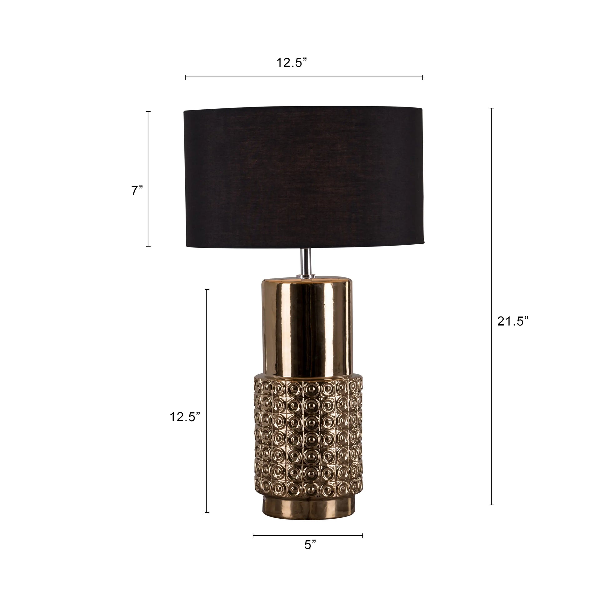 Elevate your decor with a bold gold ceramic lamp