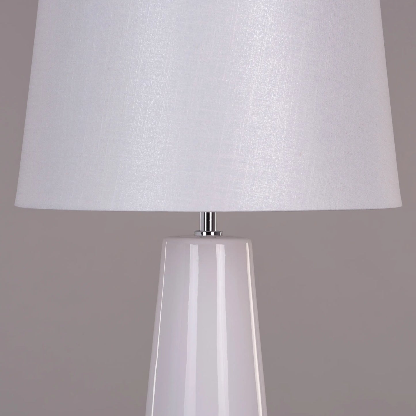 Timeless Round Table Lamp with Fabric Shade