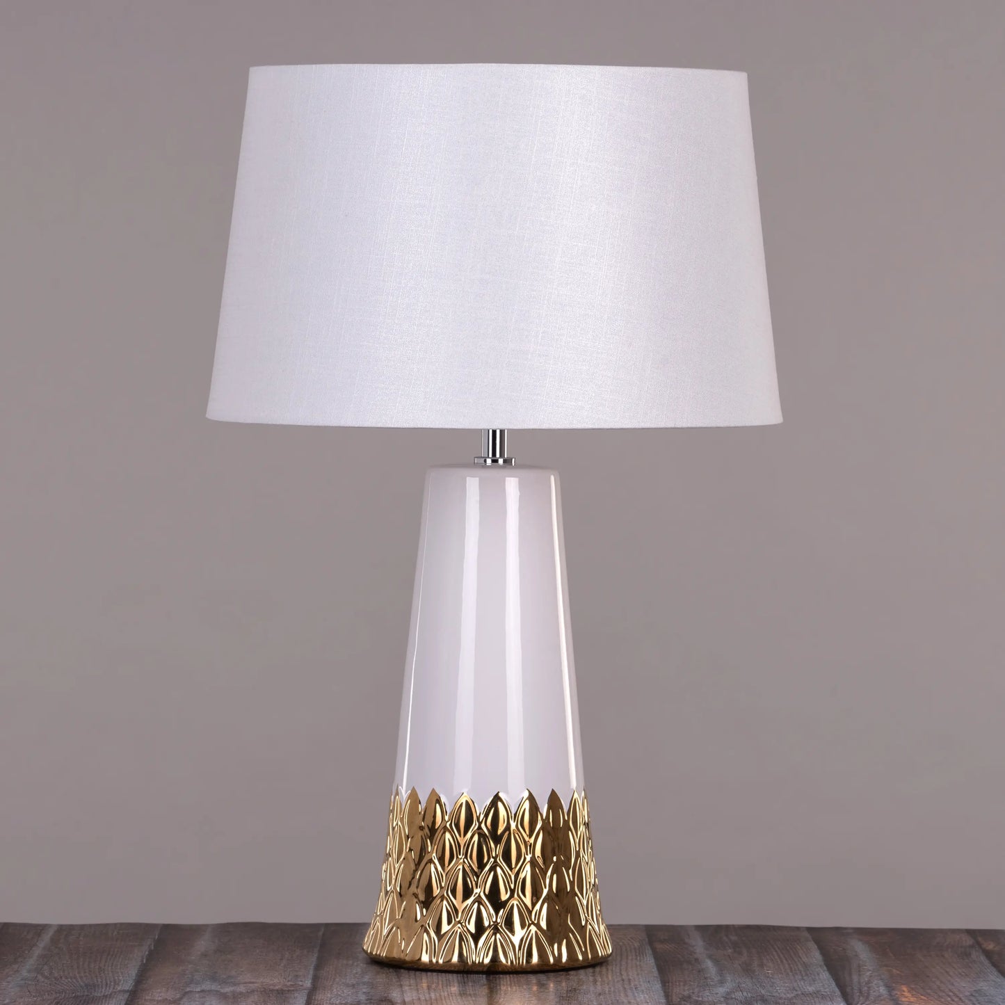 Versatile White and Gold Table Lamp for Multiple Decor Styles