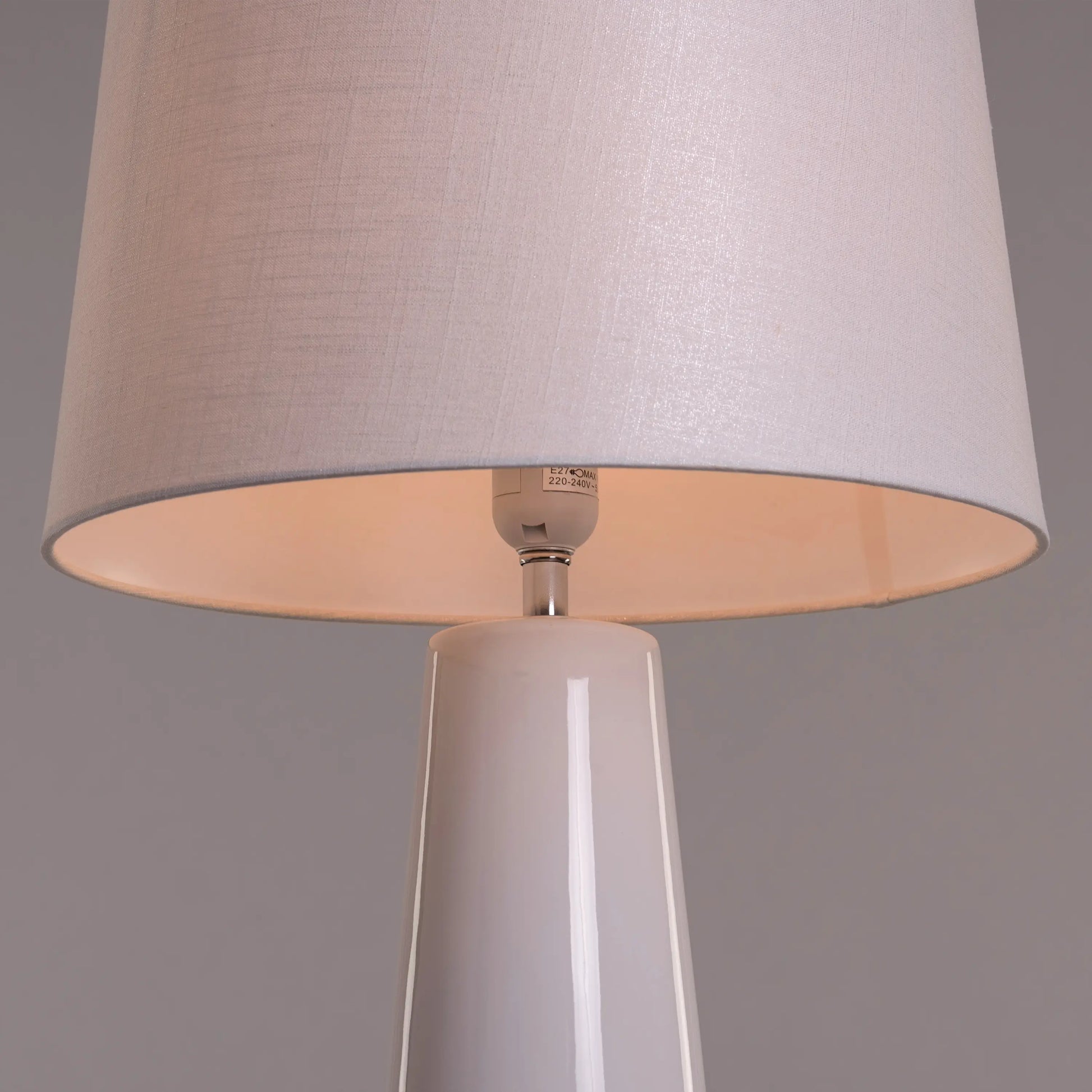 Day For a Knight White and Gold Ceramic Table Lamp