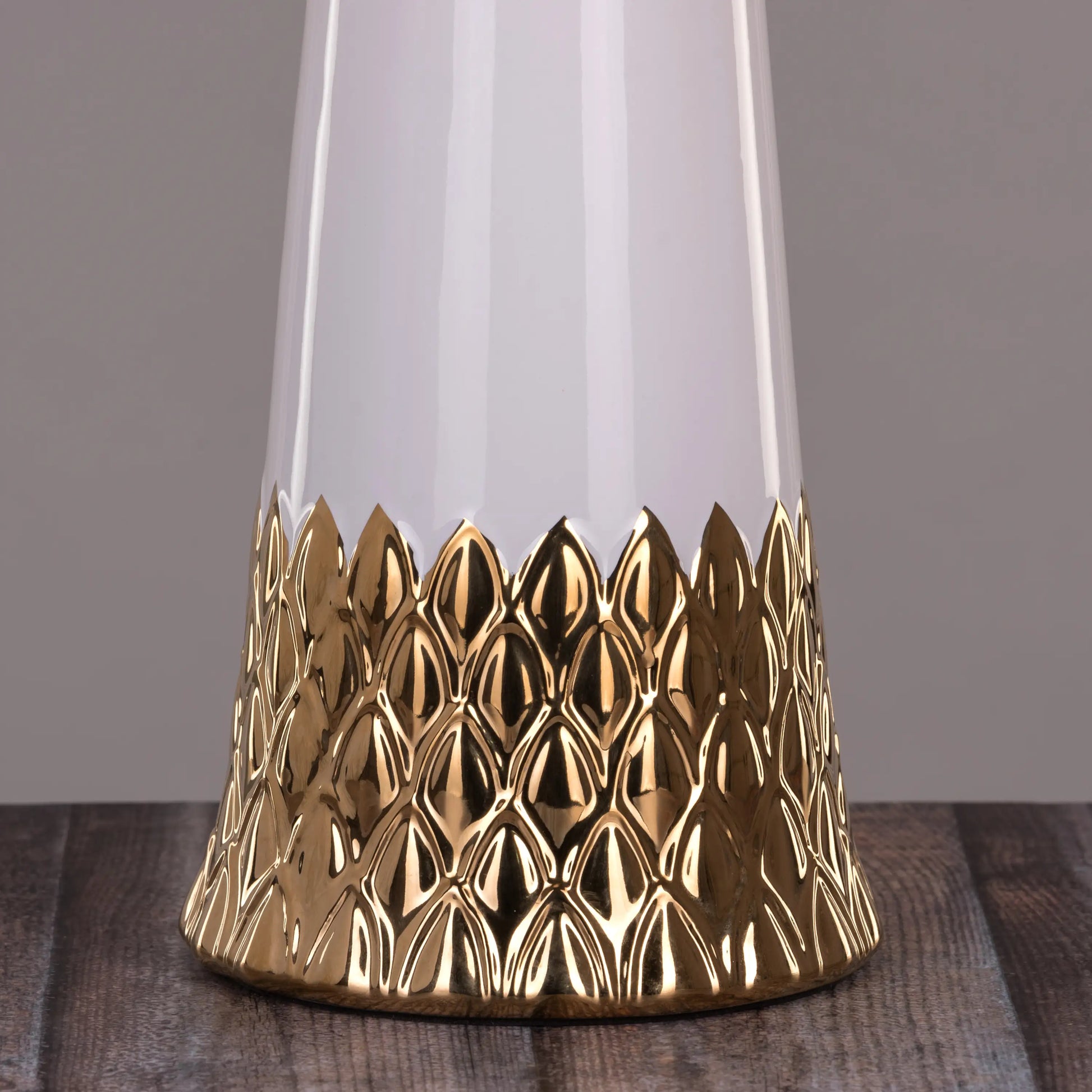 Classic White and Gold Table Lamp with Contemporary Flair