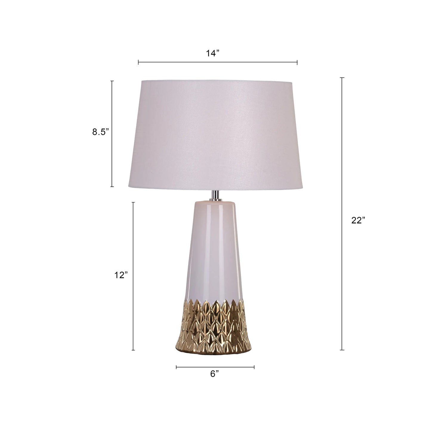 Sophisticated Ceramic Table Lamp with Glossy Finish
