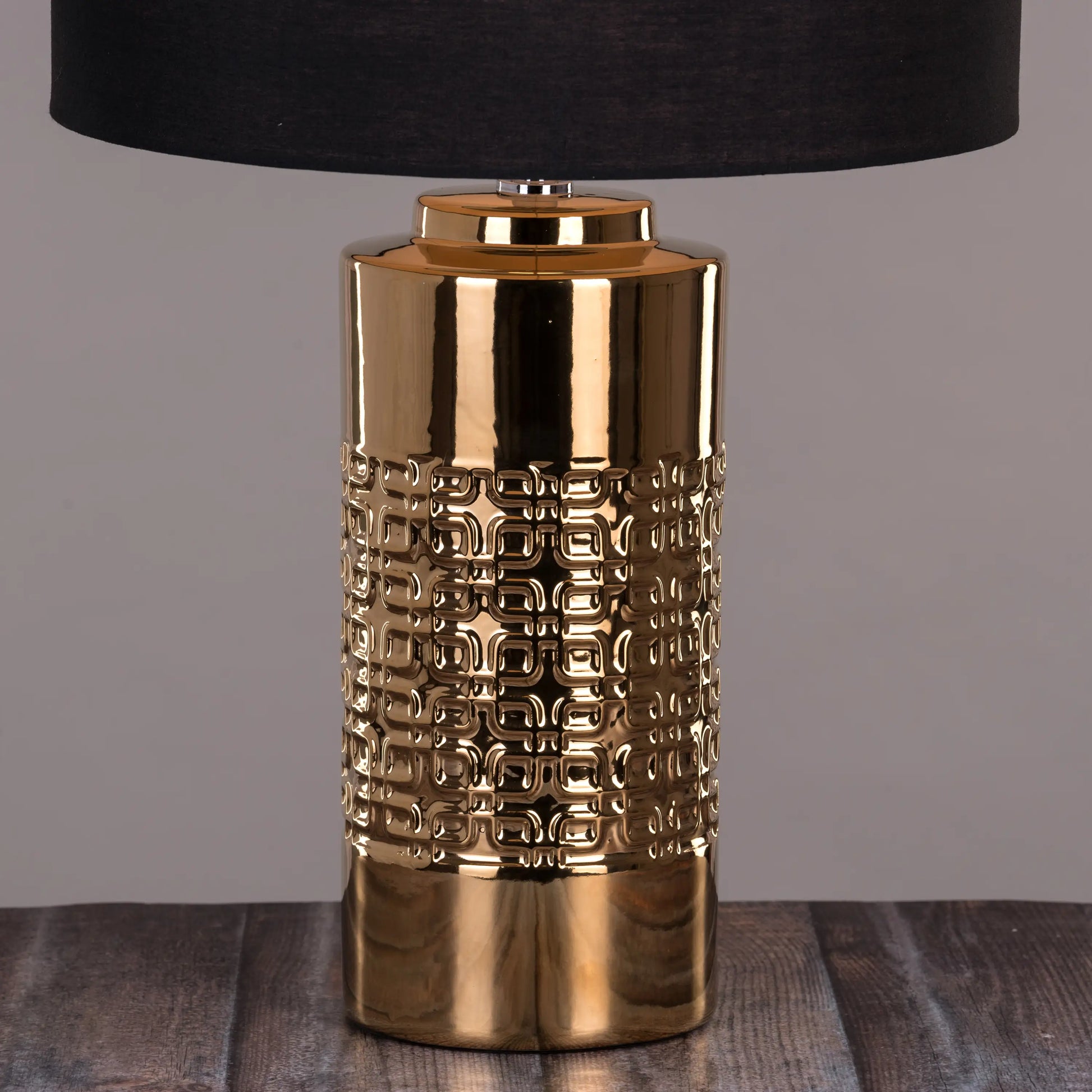 Soft, diffused lighting from an elegant fabric shade