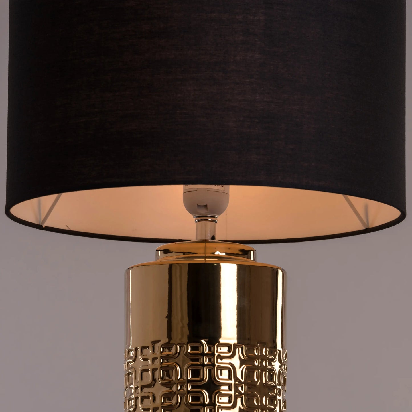 Ceramic table lamp exuding depth and complexity