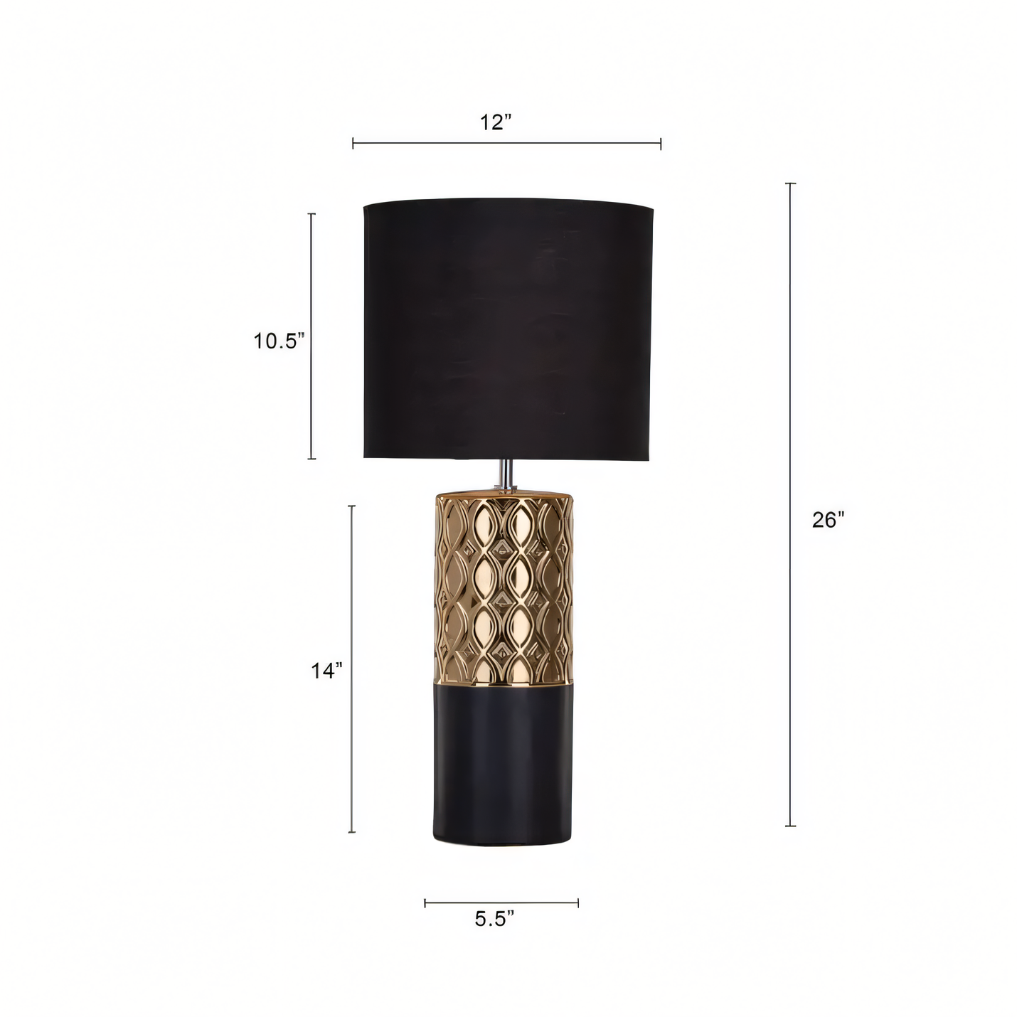 Timeless black and gold lamp for any decor style