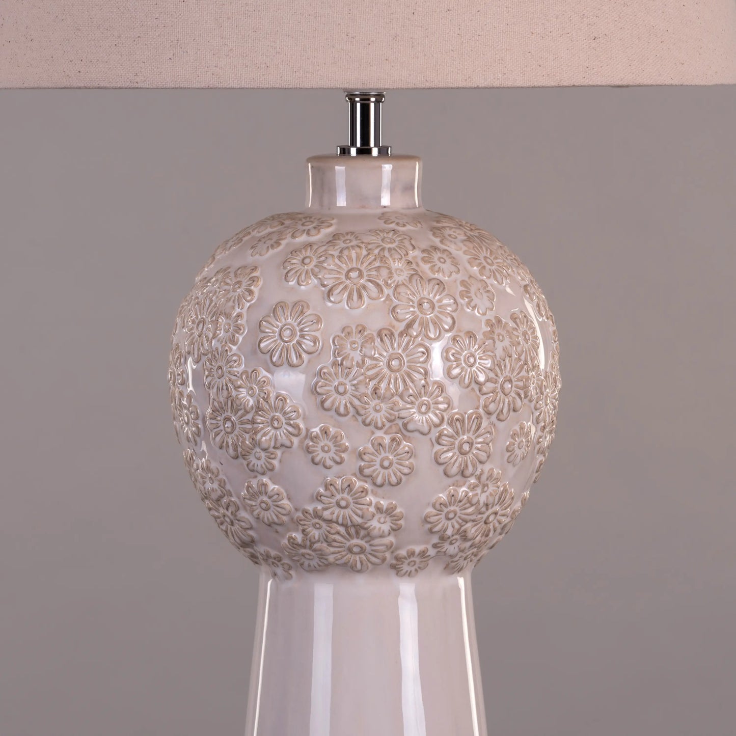 Versatile cream lamp for study, bedroom, or living space