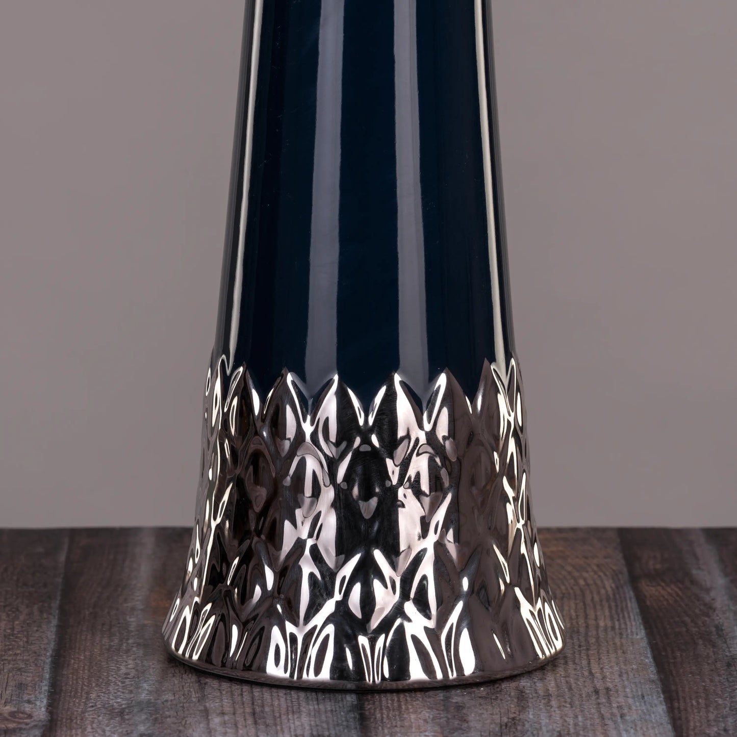 Chrome Accented Knight Lamp