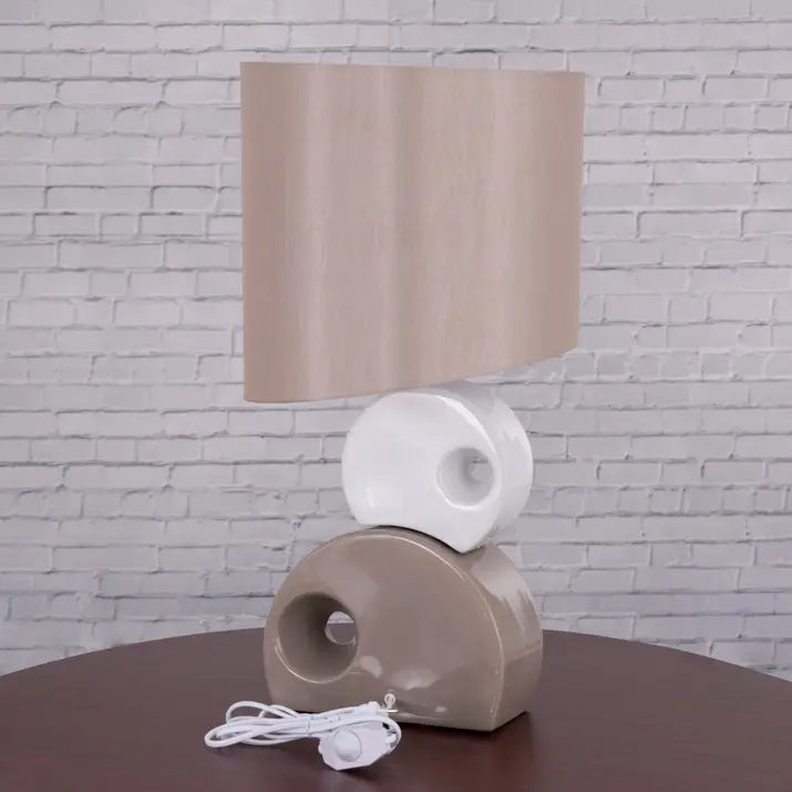 Warm and inviting ceramic lamp for living spaces