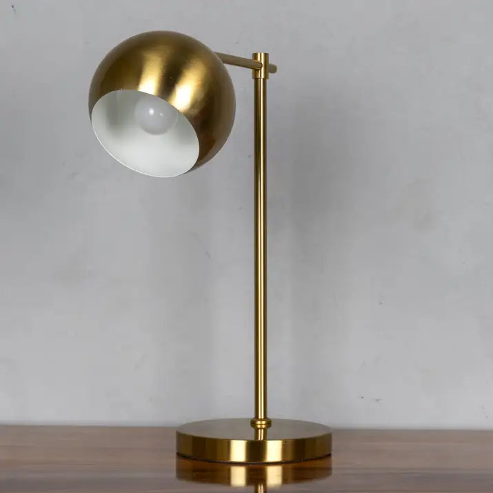 Contemporary gold study lamp for workspaces