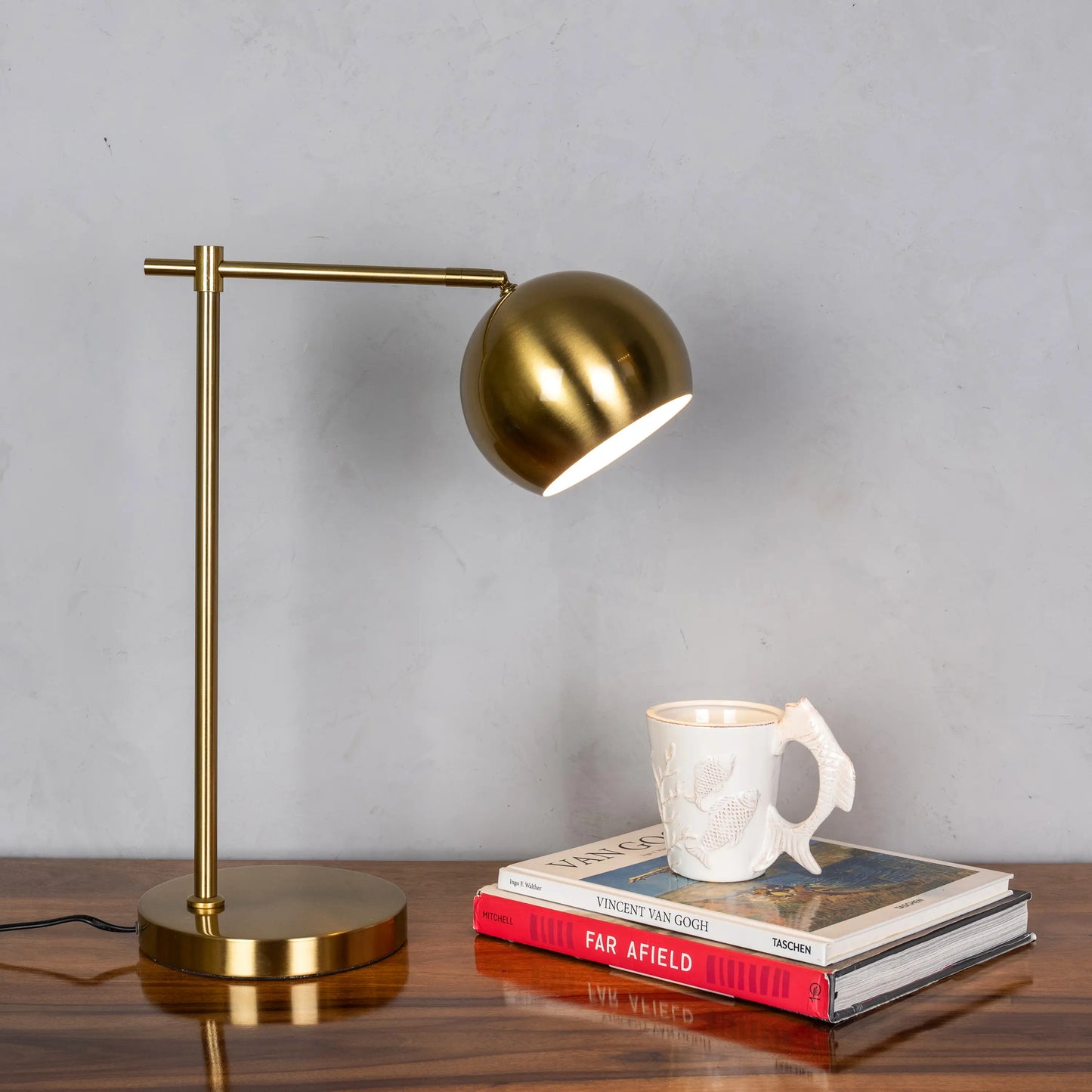 Understated luxury in matte gold table lamp