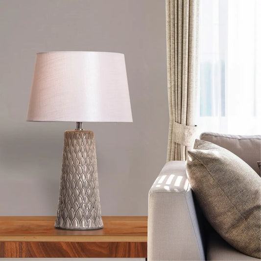 Maldivian Holiday Cream Ceramic Lamp