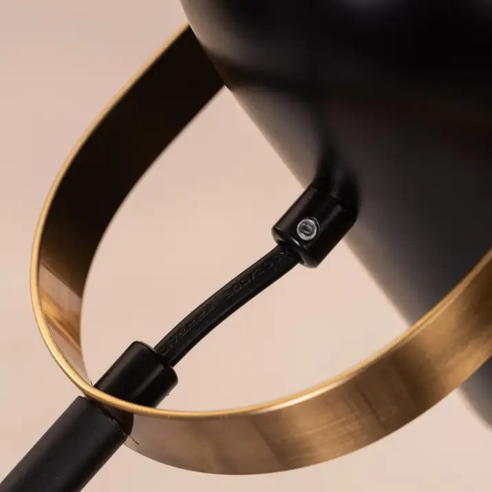 Timeless study lamp with natural marble elements