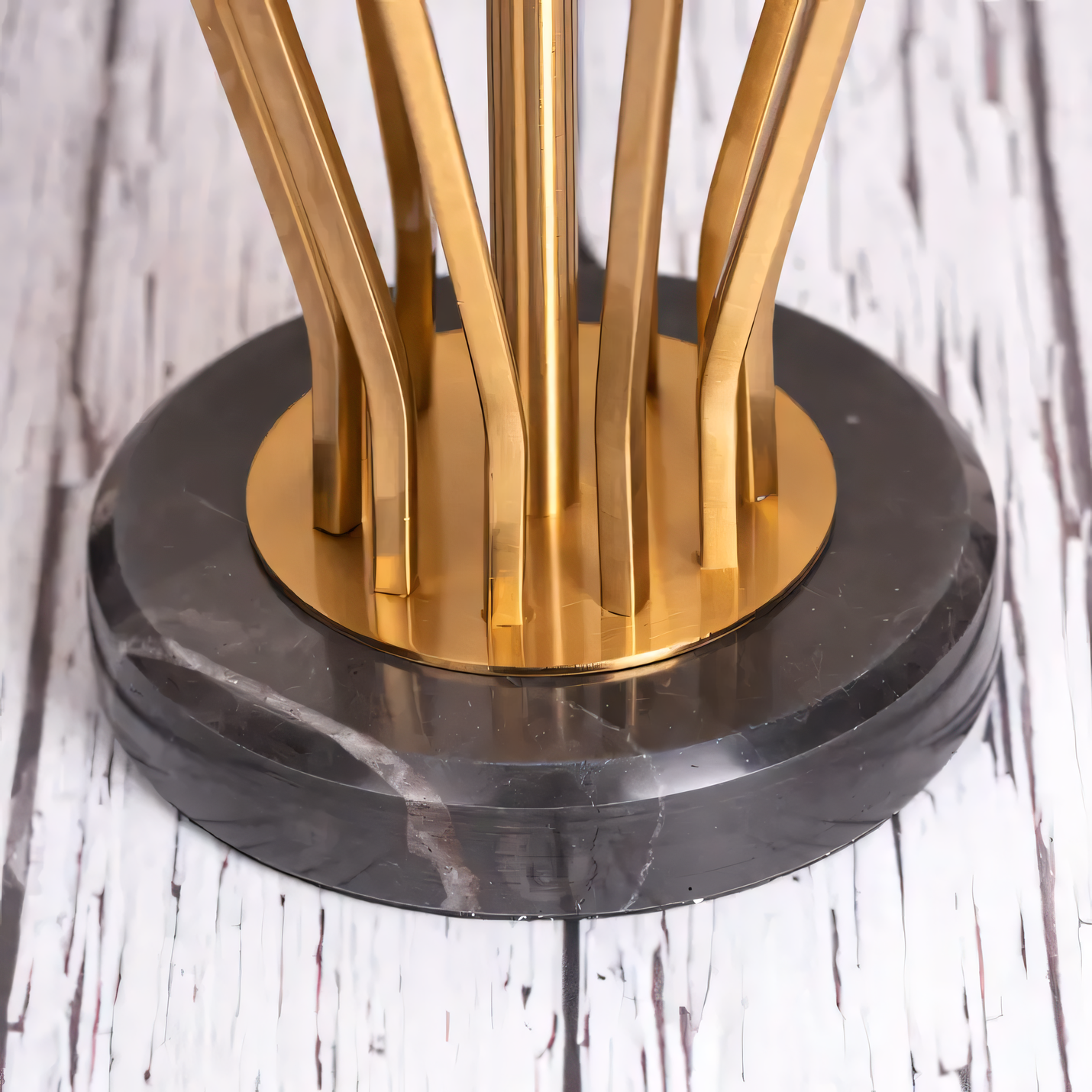 Refined ambiance with the marble and gold lamp