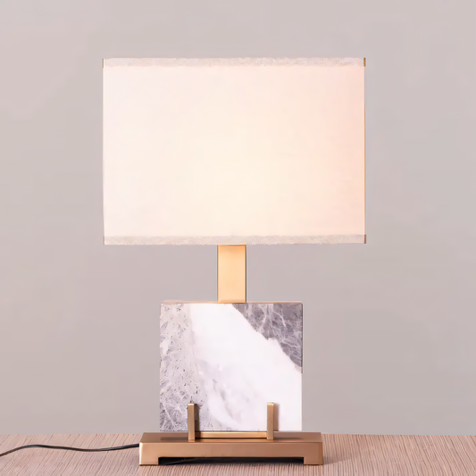 Elegant Marbled Travatino Table Lamp