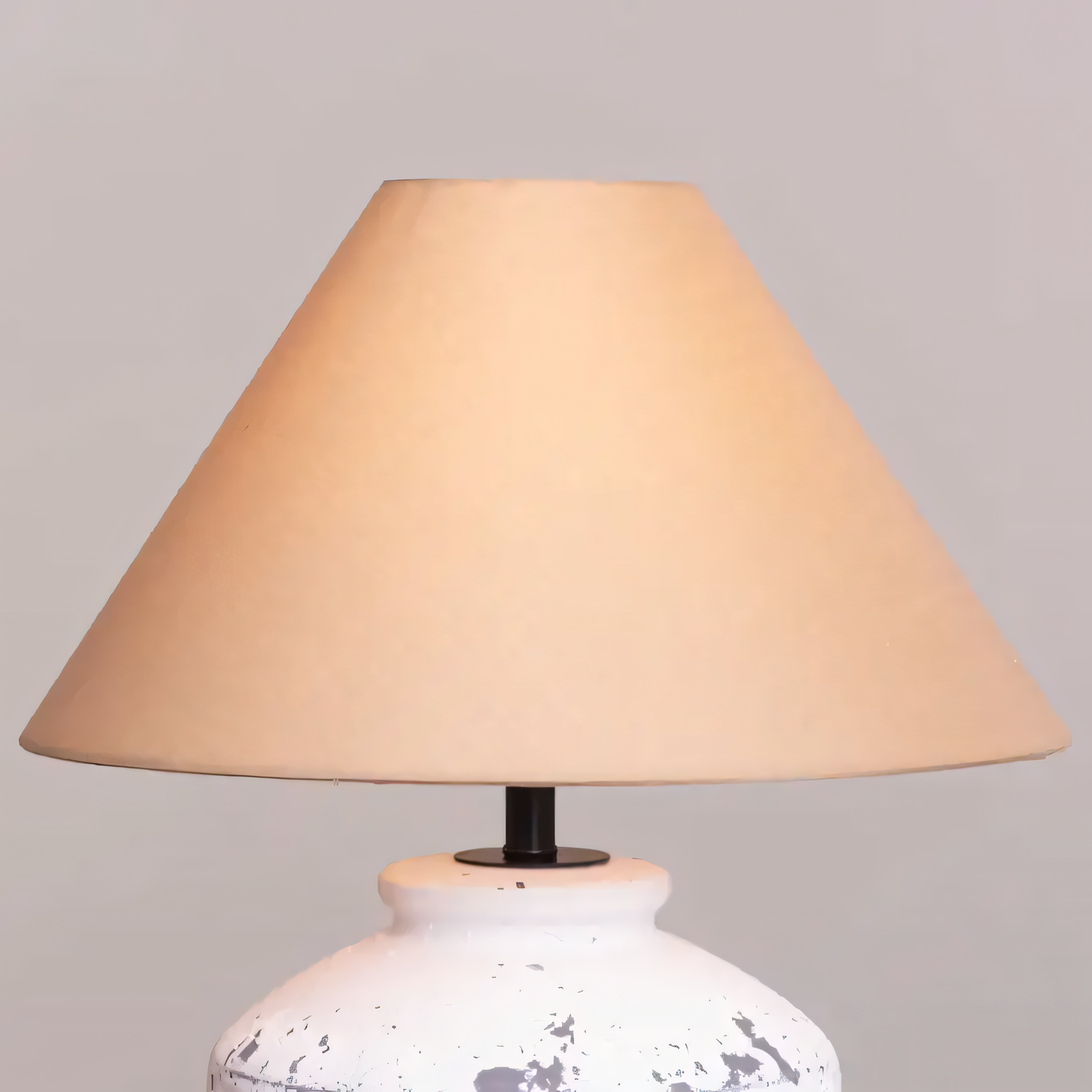 Whitewashed Puglia Pottery Table Lamp