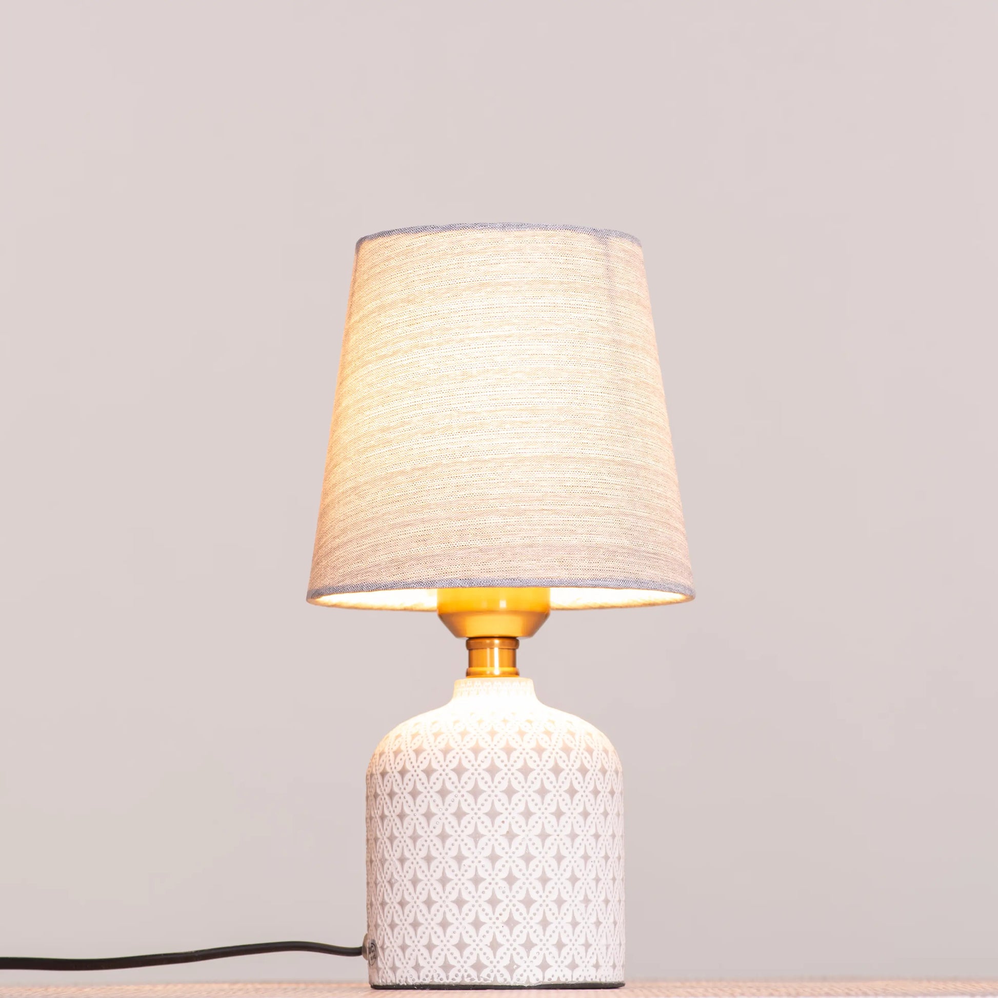 Serene White and Grey Lamp