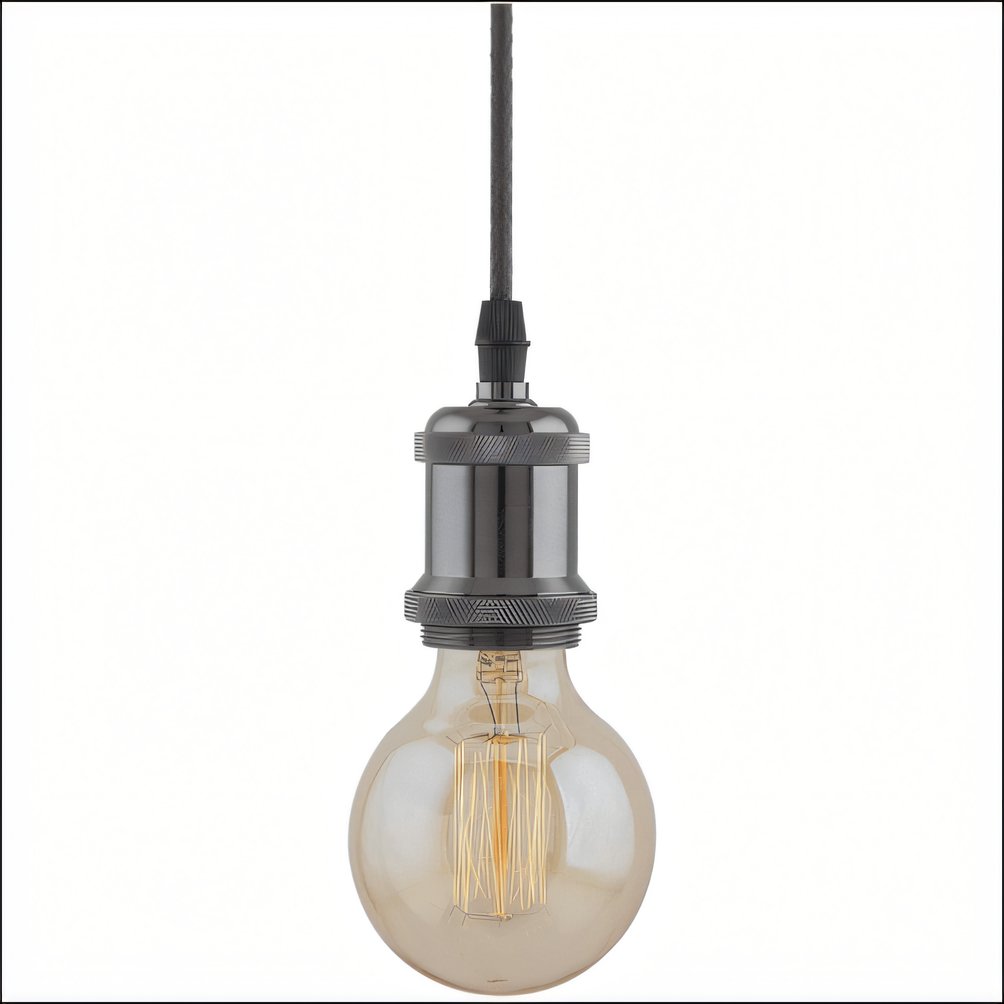 Captivating industrial-chic chandelier that creates a moody, atmospheric ambiance