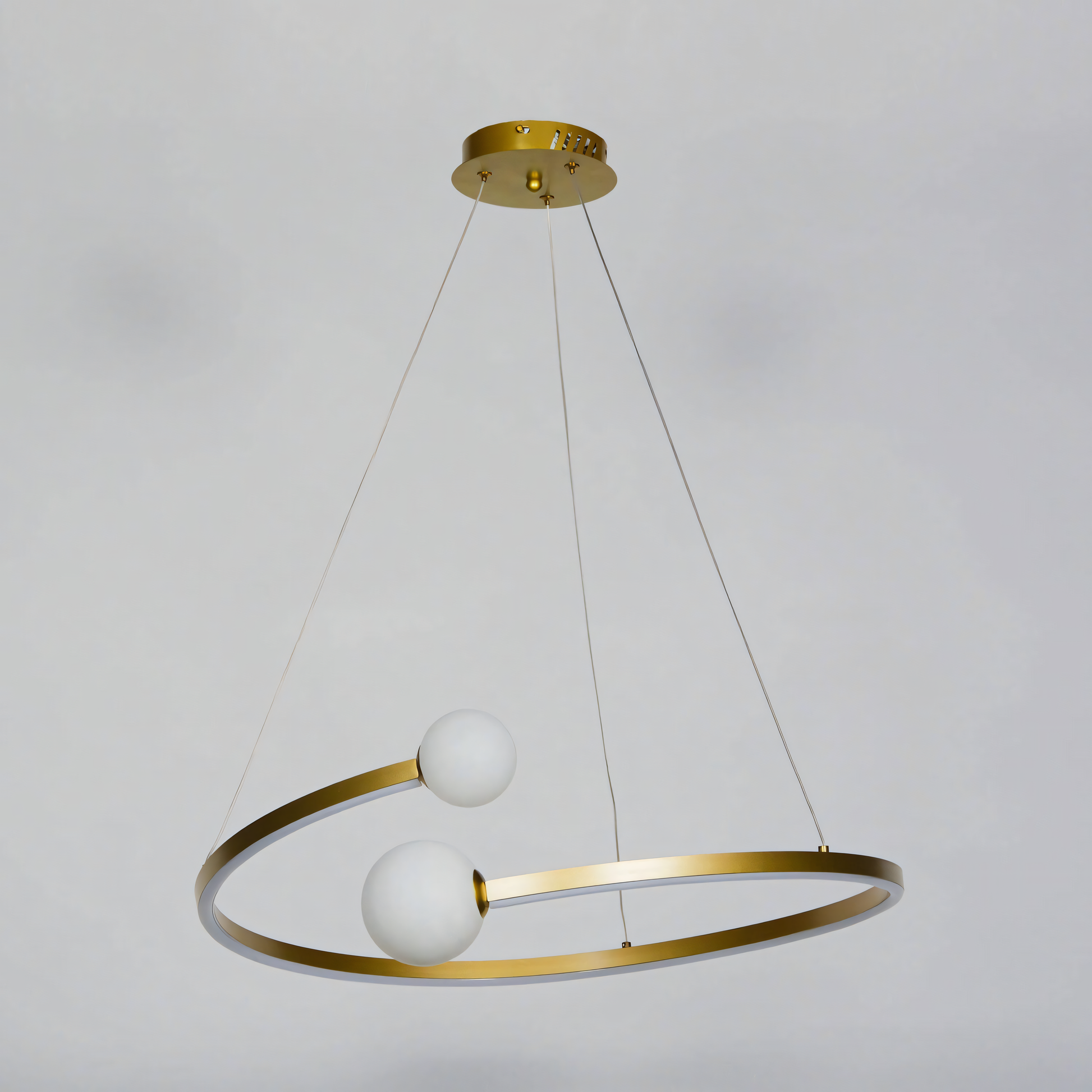 Minimalist and dynamic hanging light that commands attention