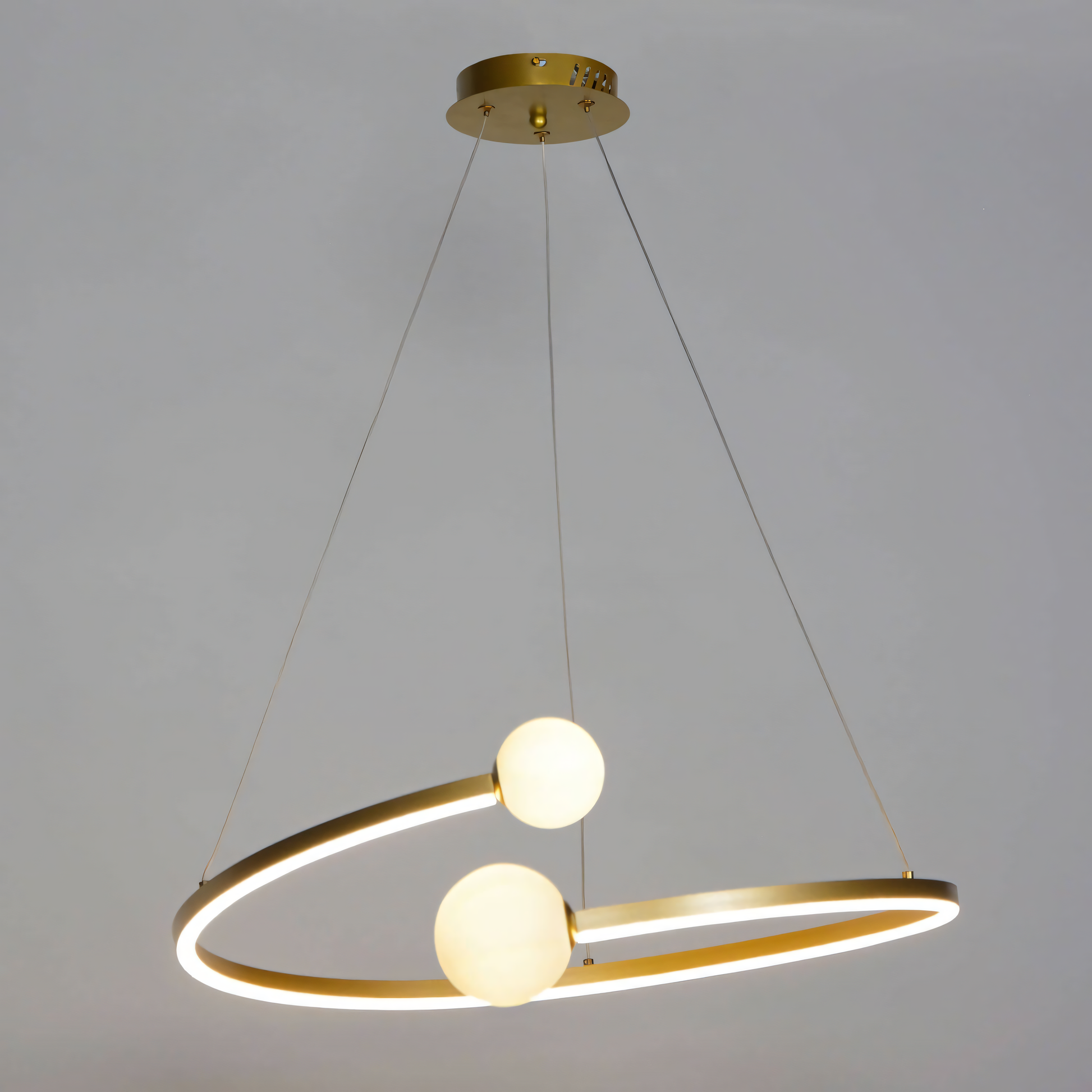 Captivating chandelier that creates a mesmerizing play of light and shadow