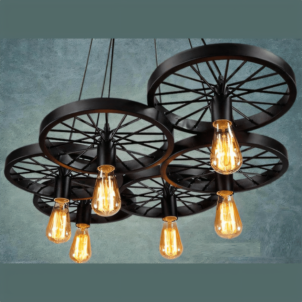 Striking retro-style chandelier that adds a vintage flair to boutique hotels