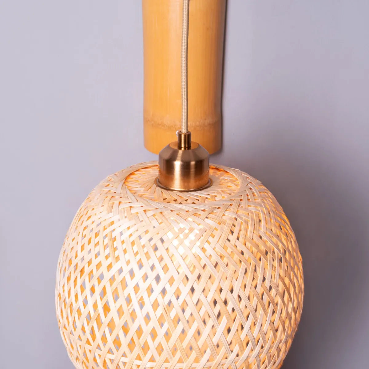 Fishwives Tale Rattan Wall Light in Natural Finish