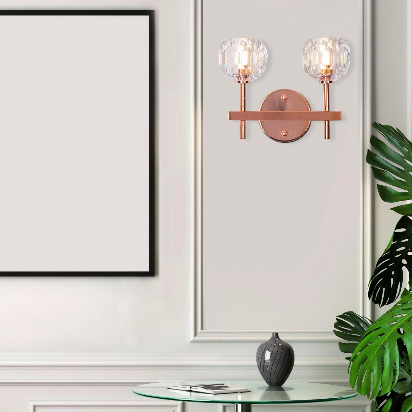 White Diamond Crystal Wall Light