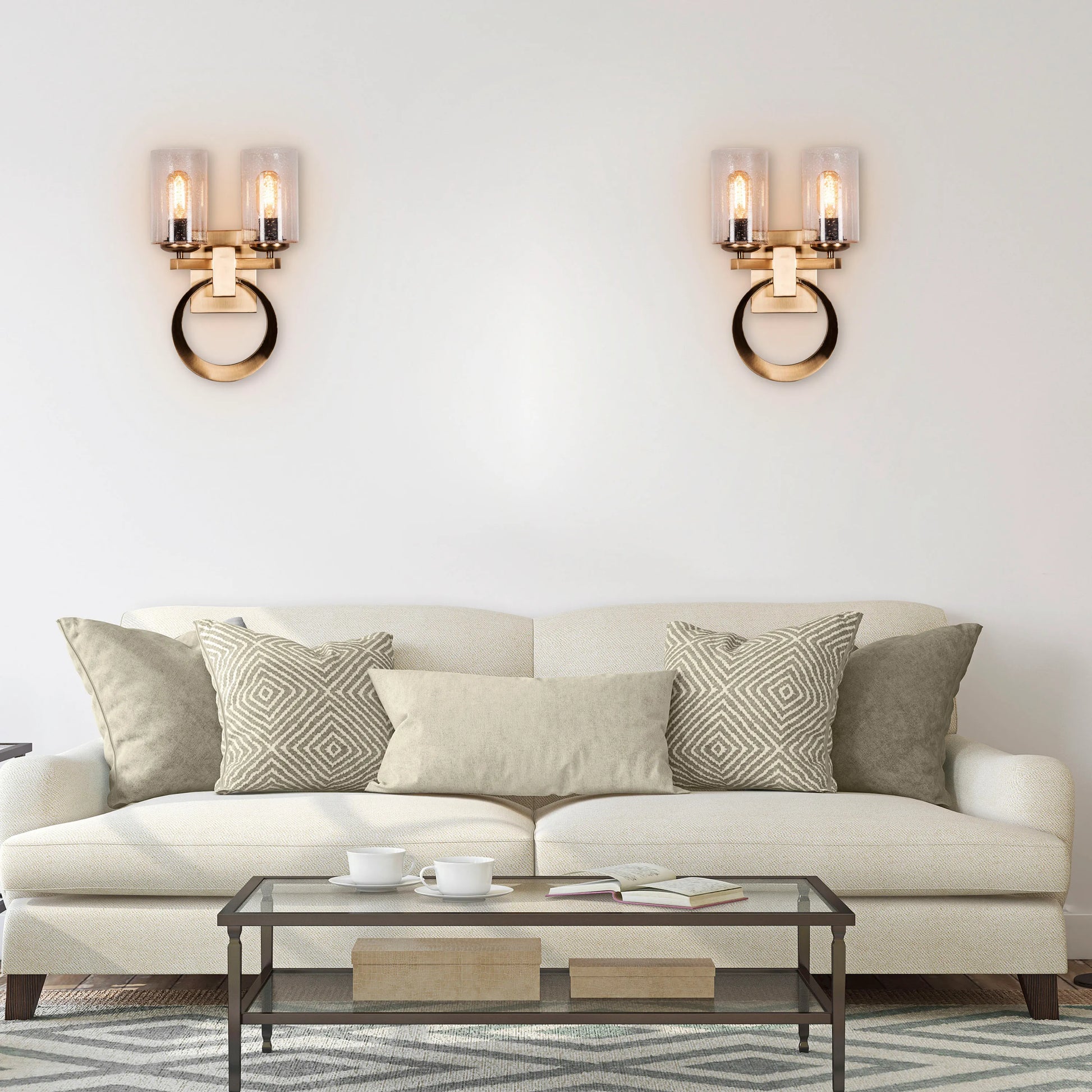 Game Over Signature Glass Wall Light - Captivating and sophisticated wall lighting fixture featuring a sleek, rectangular glass diffuser with a custom laser-etched "Game Over" graphic, creating a mesmerizing and visually striking display.