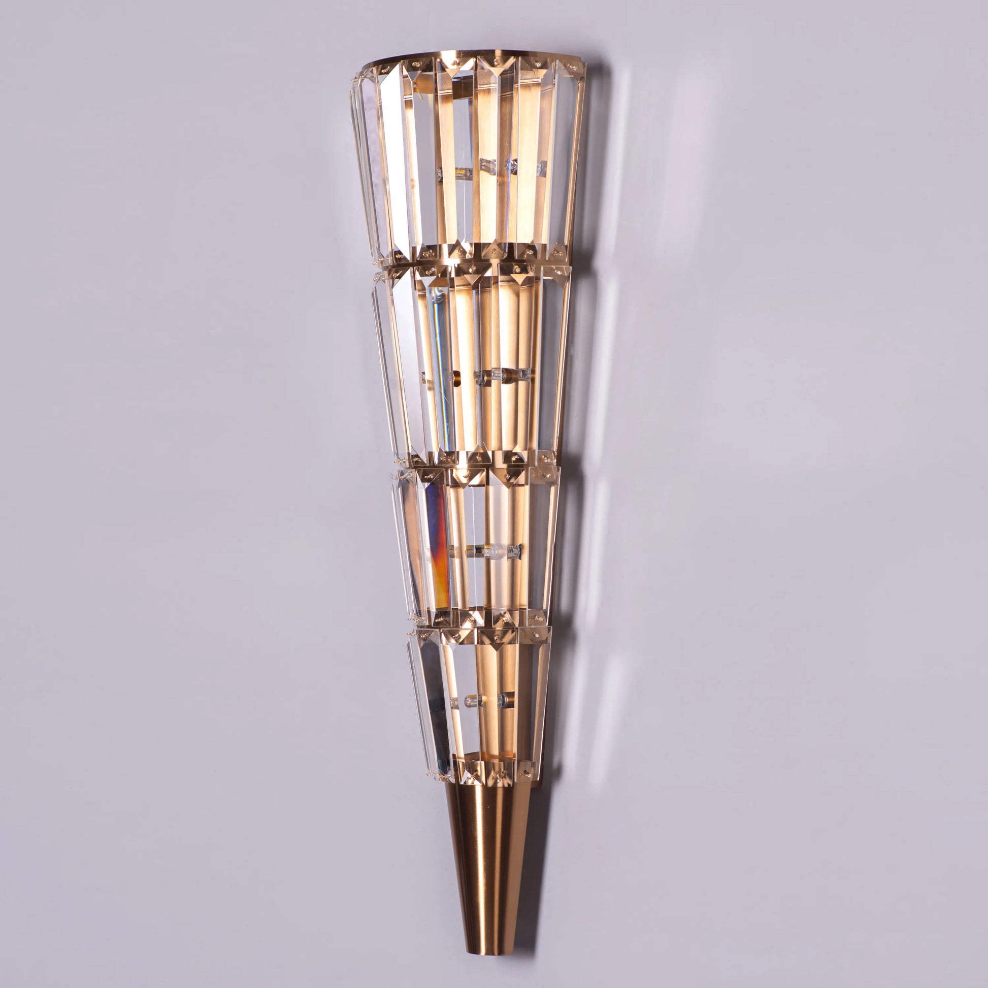 Sparkling Your Grace Glass Crystal Wall Light in Polished Chrome Finish