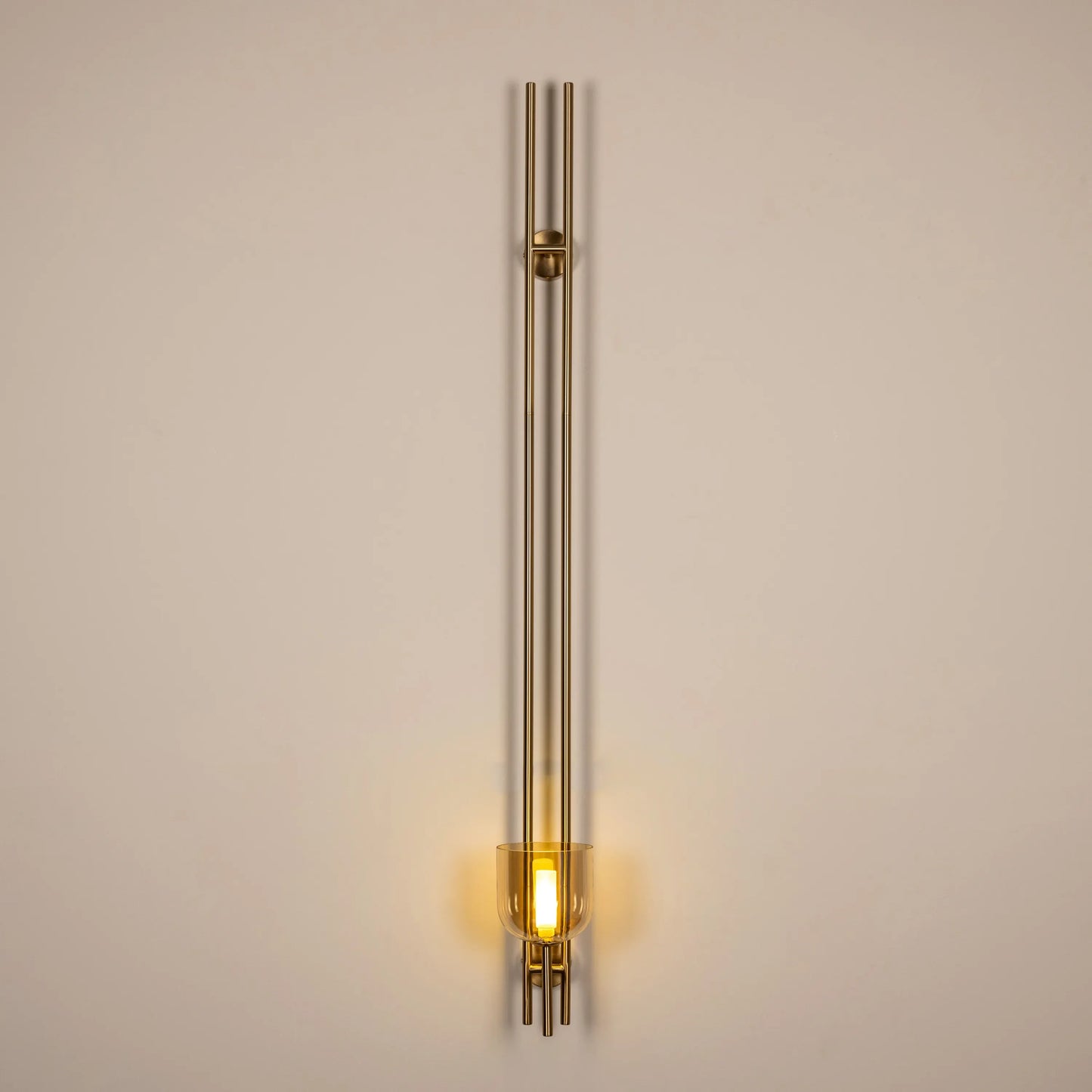 Moments Matter (Gold, Amber) Clear Glass Wall Light