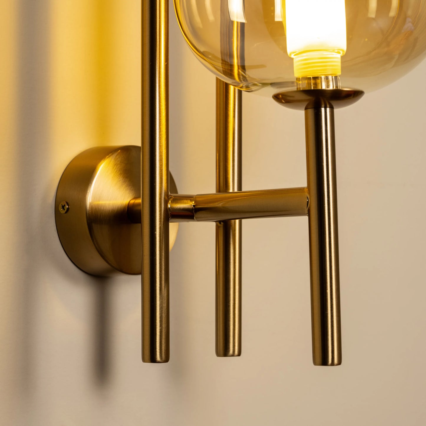 Moments Matter (Gold, Amber) Clear Glass Wall Light