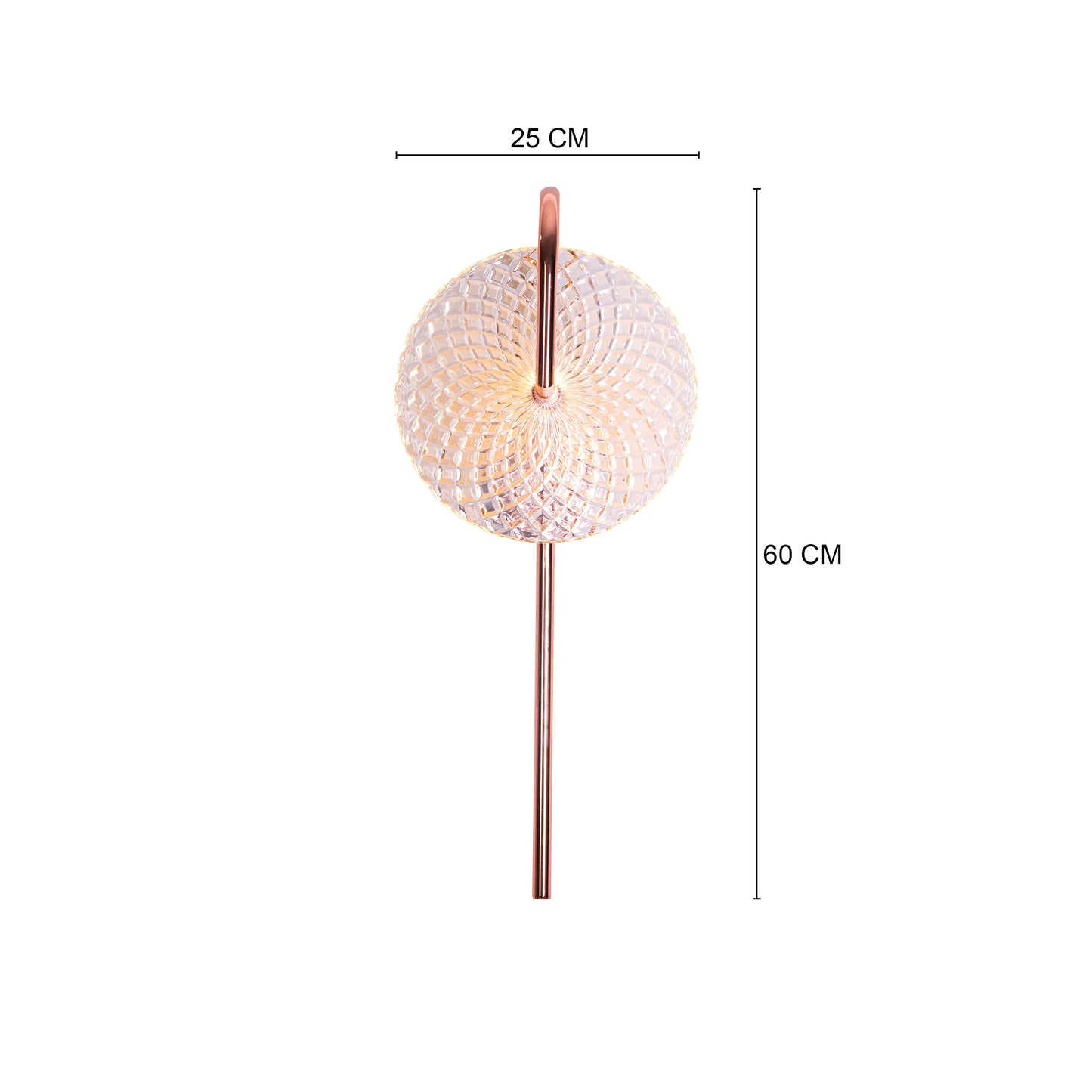 Call Your Name Textured Glass Wall Light