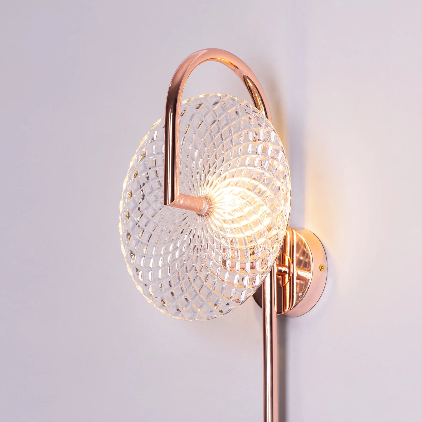 Call Your Name Textured Glass Wall Light