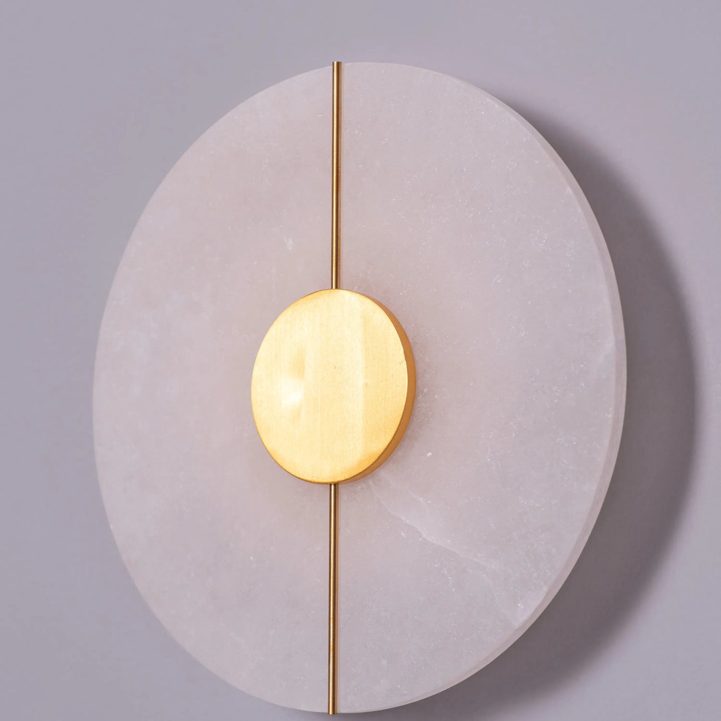 Boomerang (Gold, White) Built-In LED Alabaster Wall Light