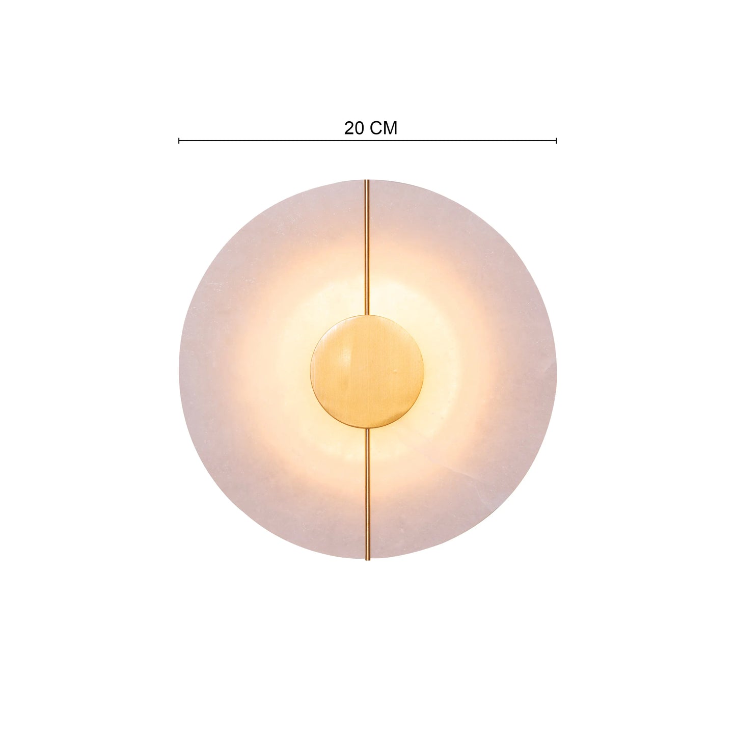 Boomerang (Gold, White) Built-In LED Alabaster Wall Light