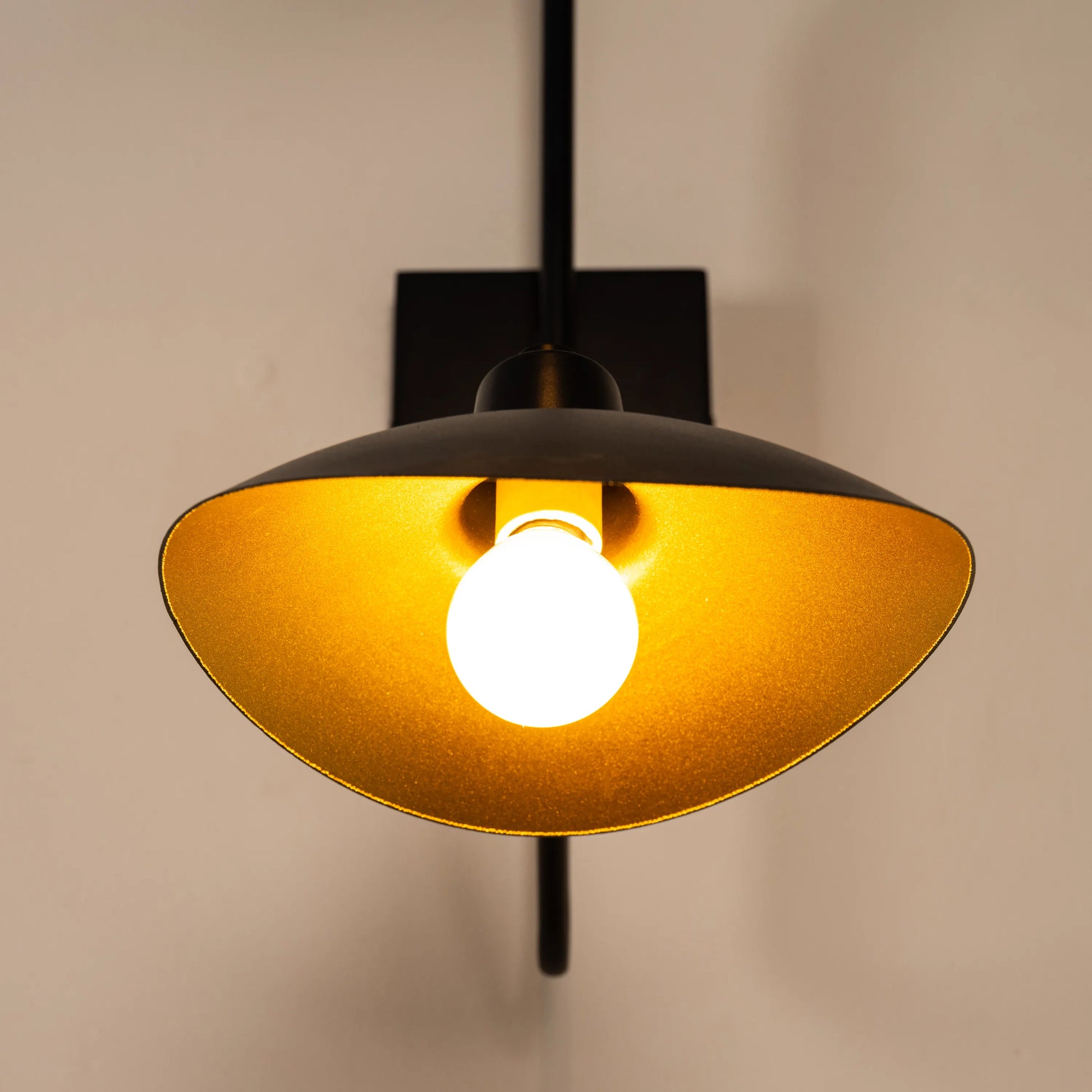 Luxurious wall light fixture with sleek metal frame