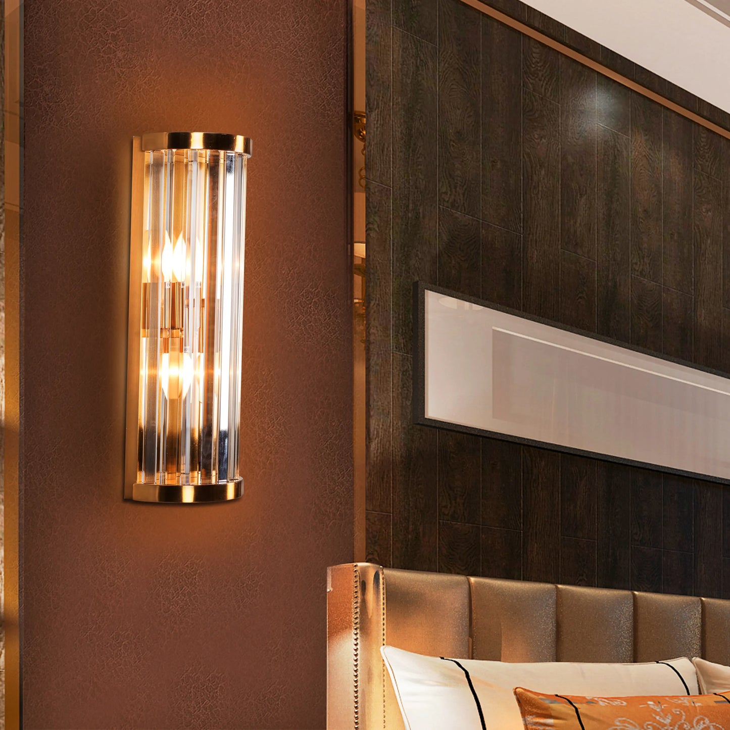 Ritzy Glass Tube Wall Light