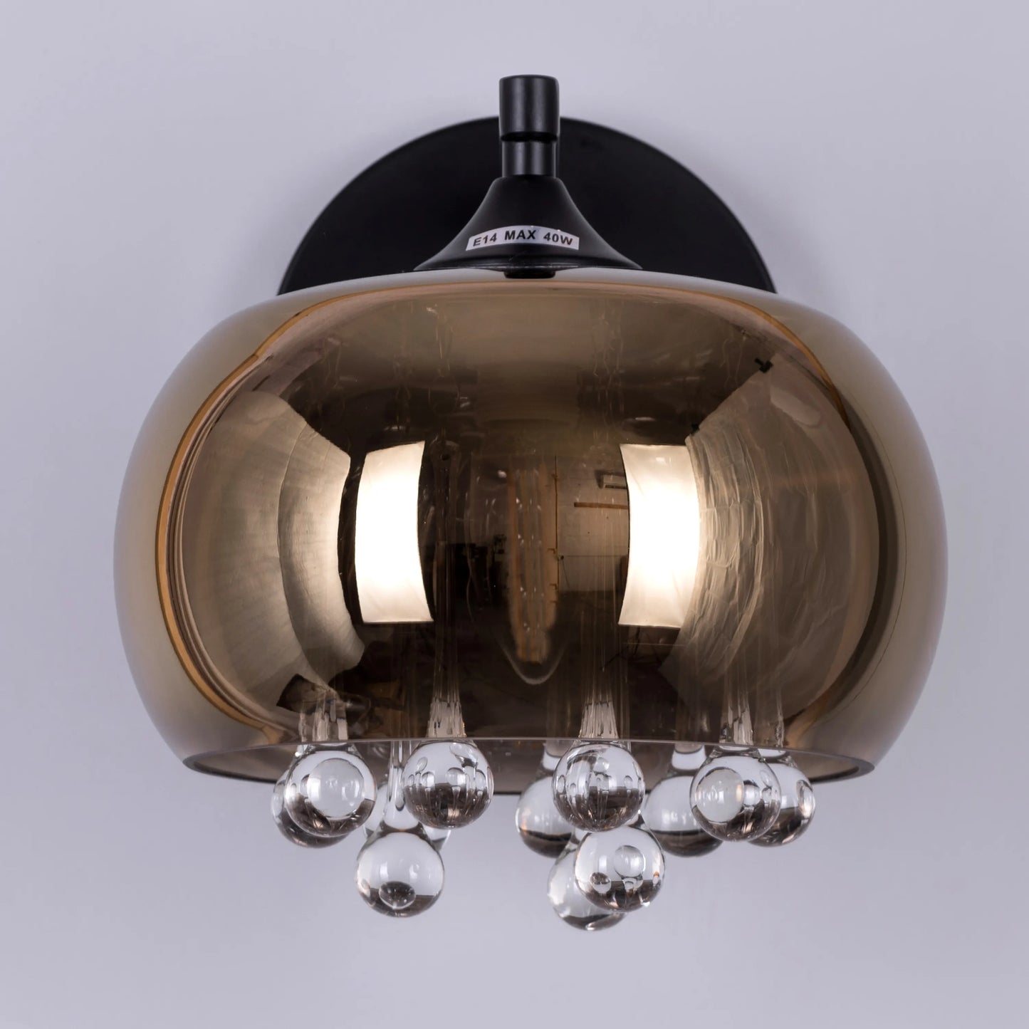 Enchanted (Black, Gold) Crystal Wall Light