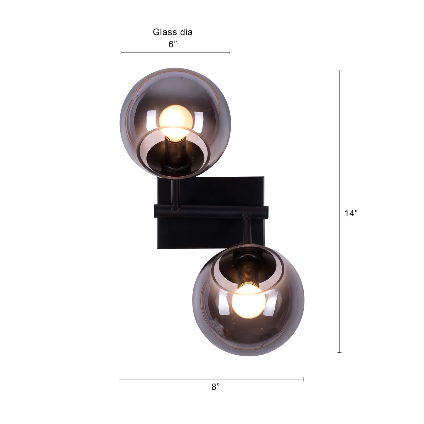 Dazzled Glass Wall Light