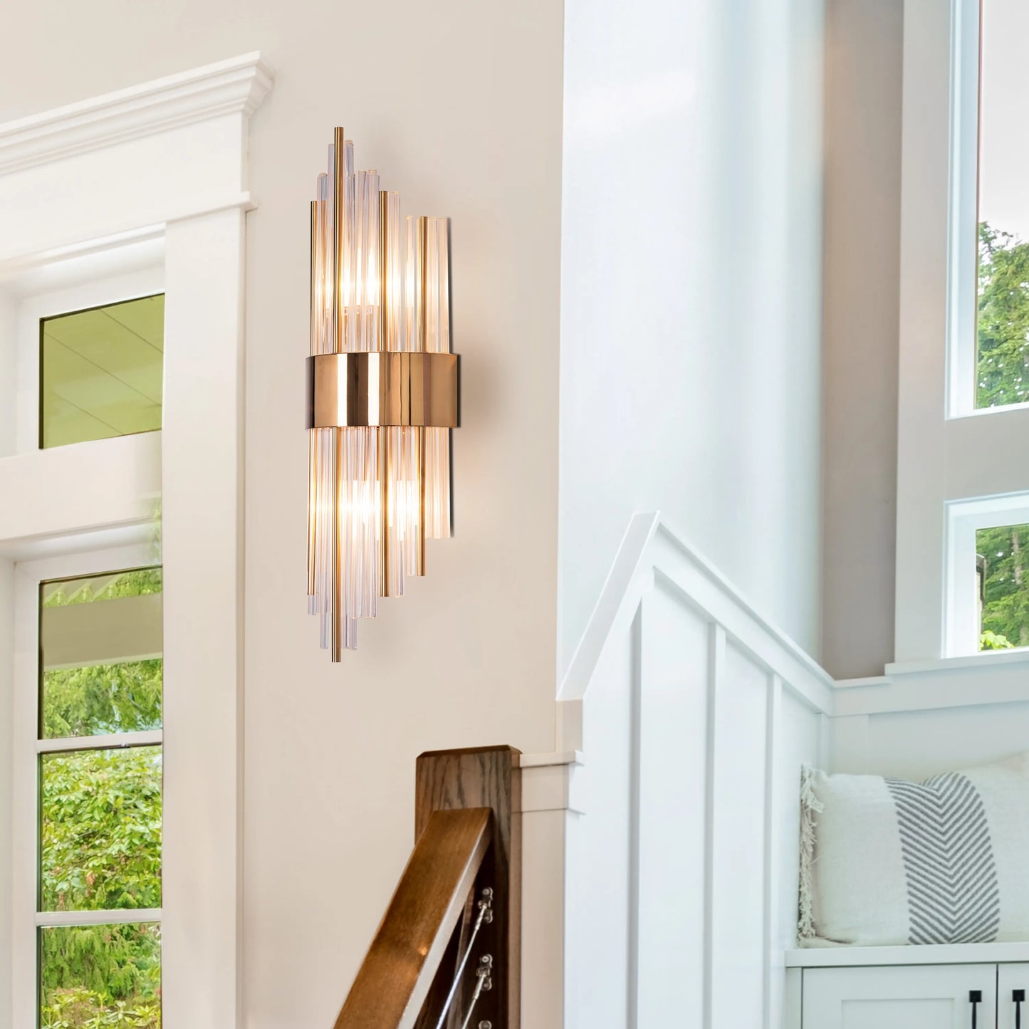 Carry My Heart Glass Tube Wall Light