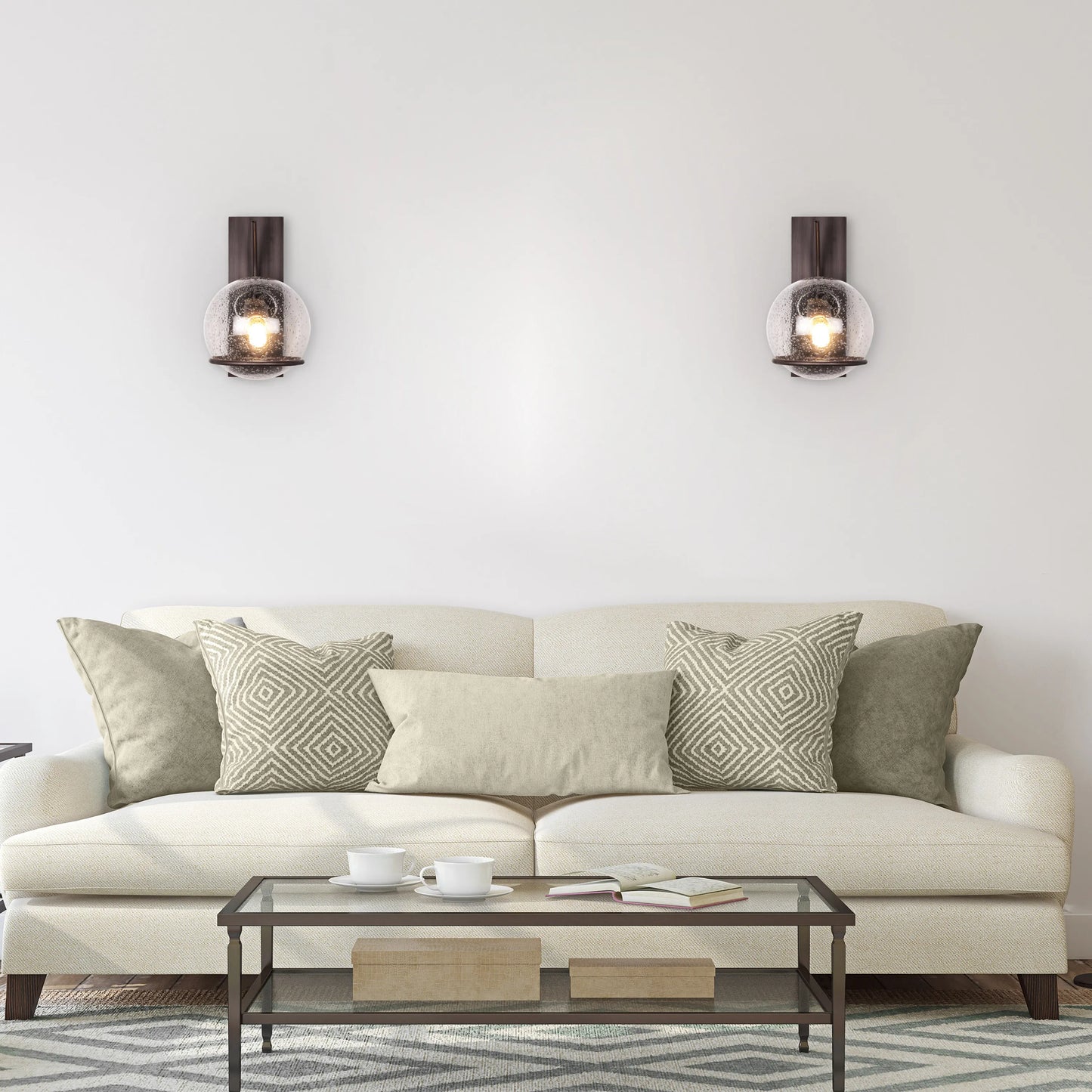 Bashful Bubbled Glass Wall Light – elegant wall light with unique bubbled glass design, offering warm, ambient lighting for modern interiors.