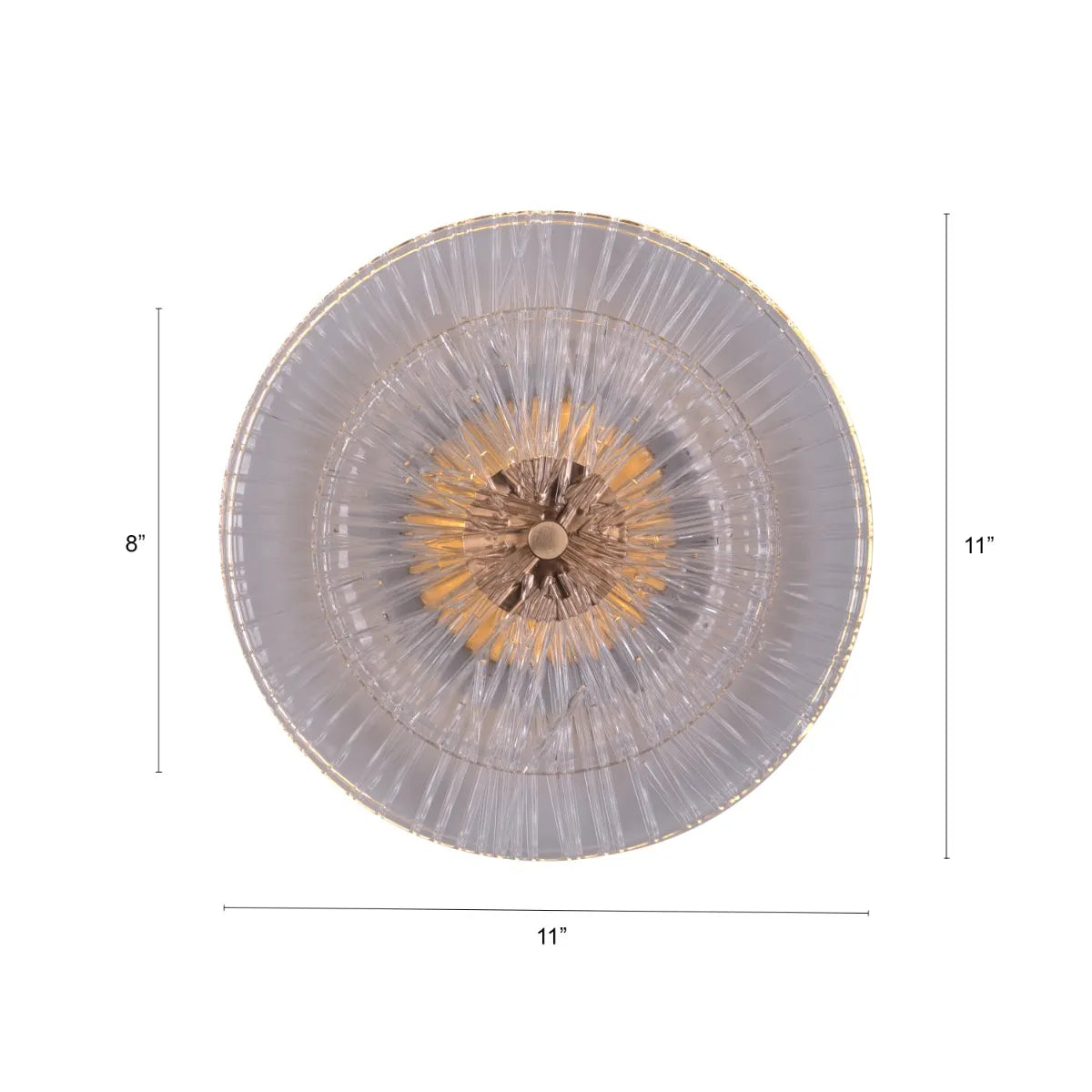 Feel My Crown Textured Glass Wall Light