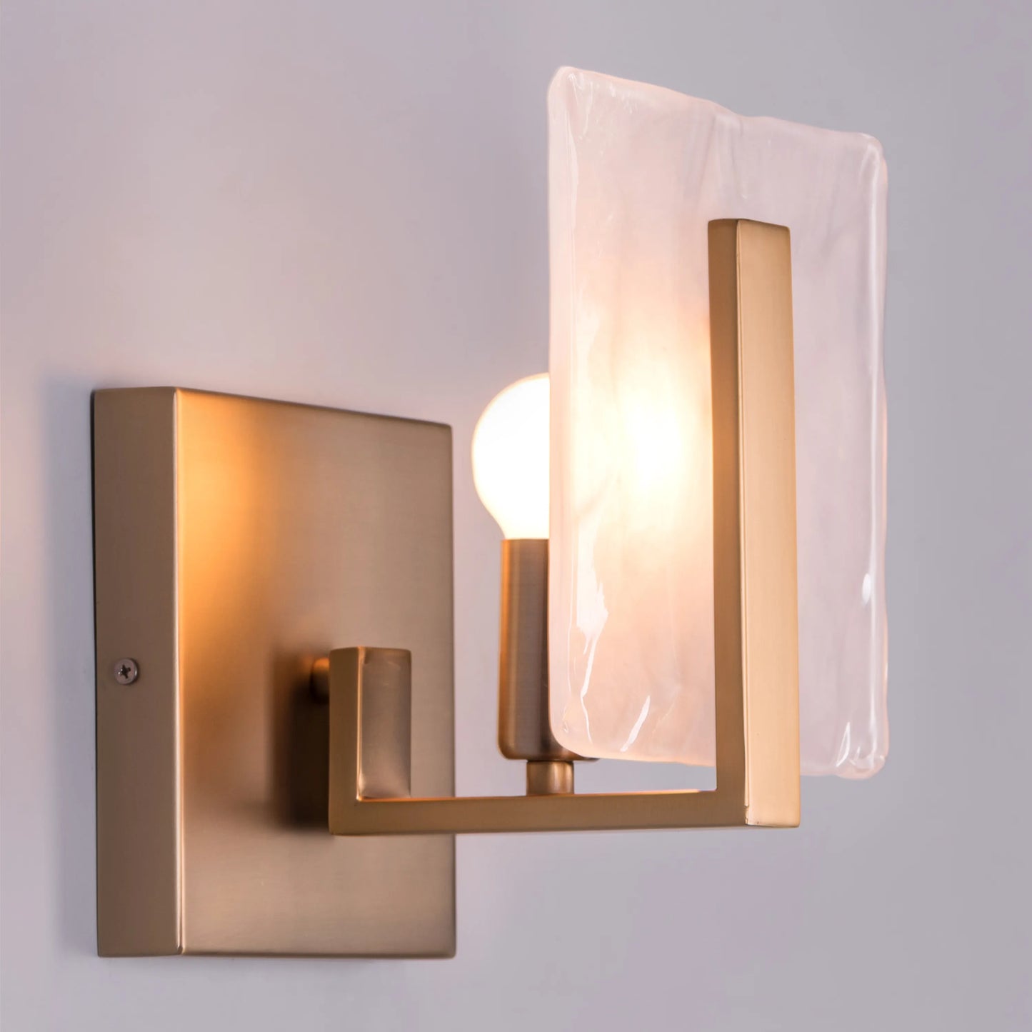 Gold Haze Glass Wall Light